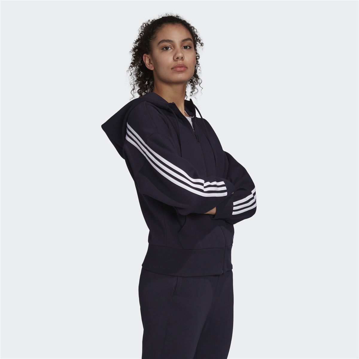 adidas 3-Stripes DoubleKint Full-Zip Scuba Kadın Sweatshirt
