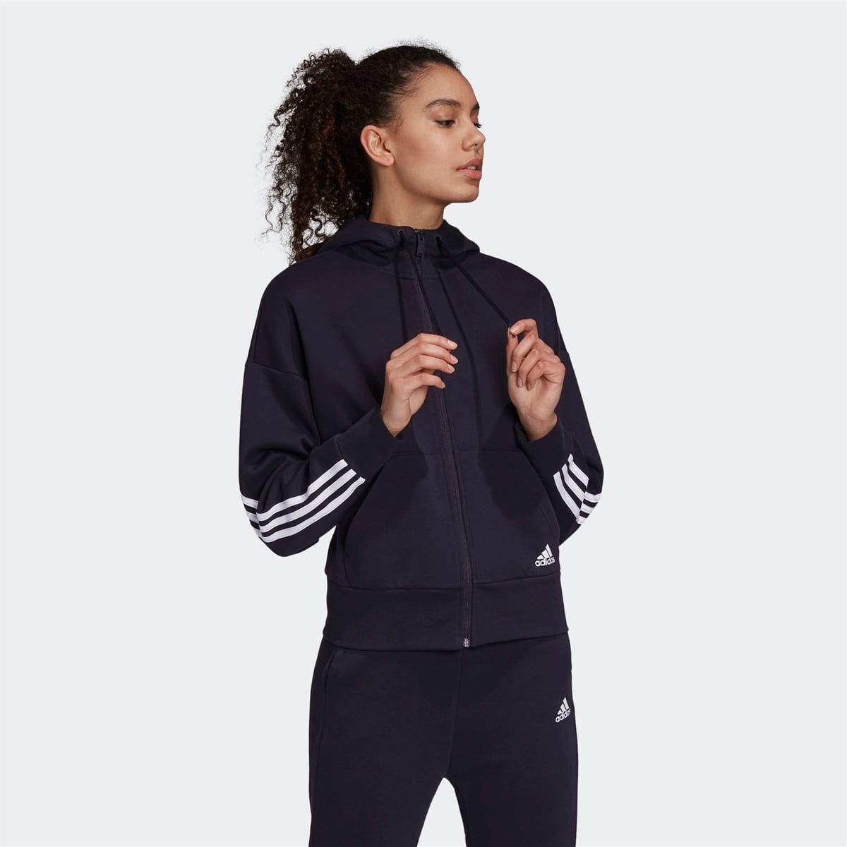 adidas 3-Stripes DoubleKint Full-Zip Scuba Kadın Sweatshirt