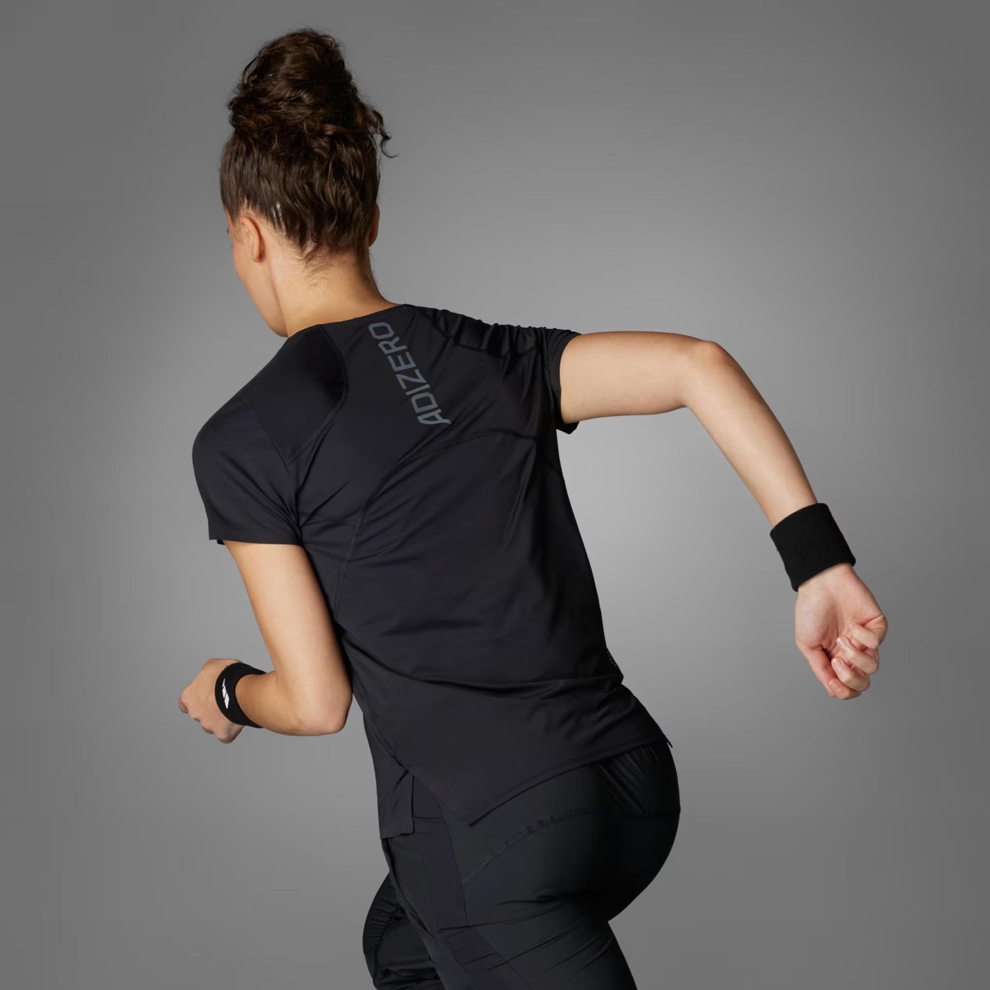 ADIZERO TEE - ADIDAS SIYAH