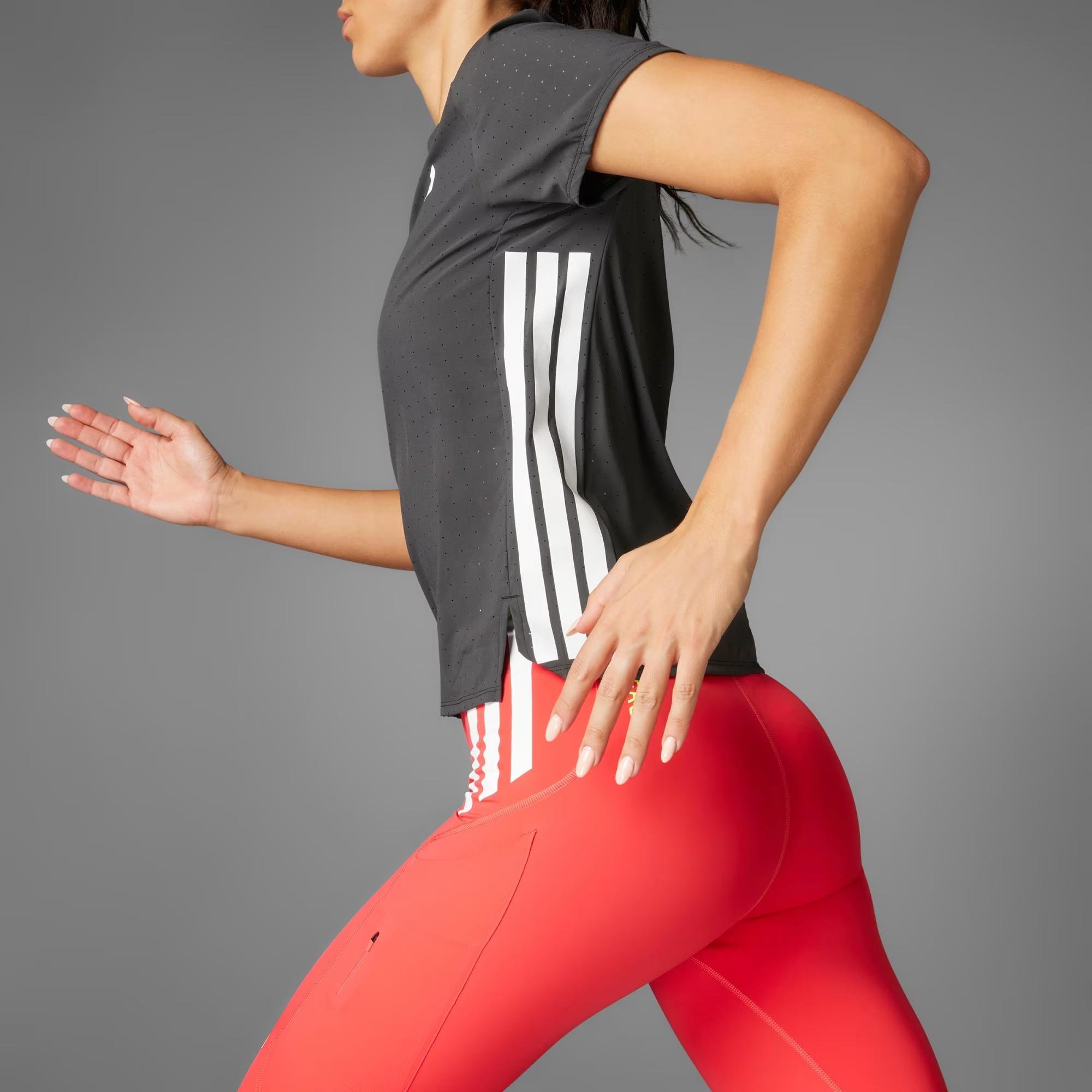 ADIZERO TEE W - ADIDAS SIYAH