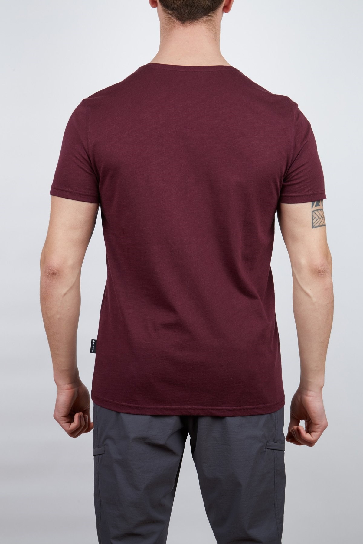 Alpinist Albino Basic T-Shirt - VİŞNE