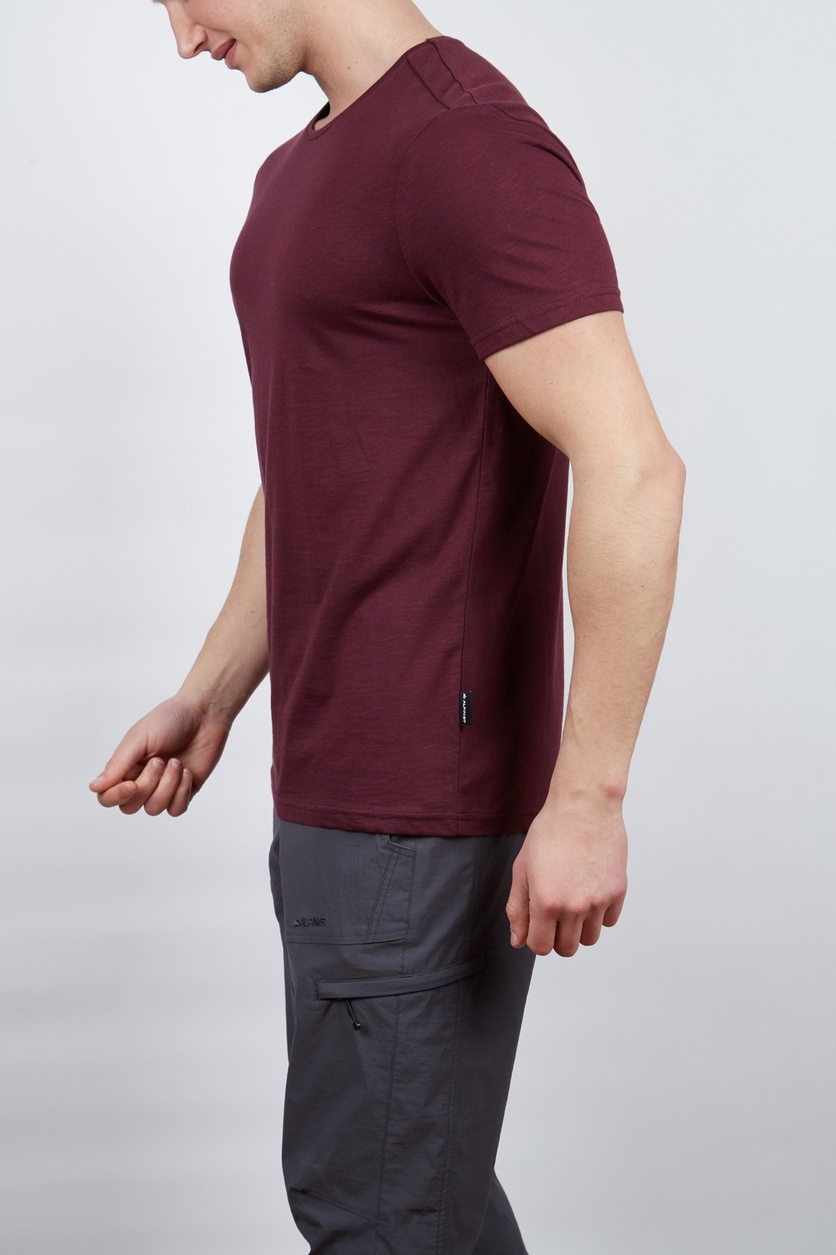 Alpinist Albino Basic T-Shirt - VİŞNE