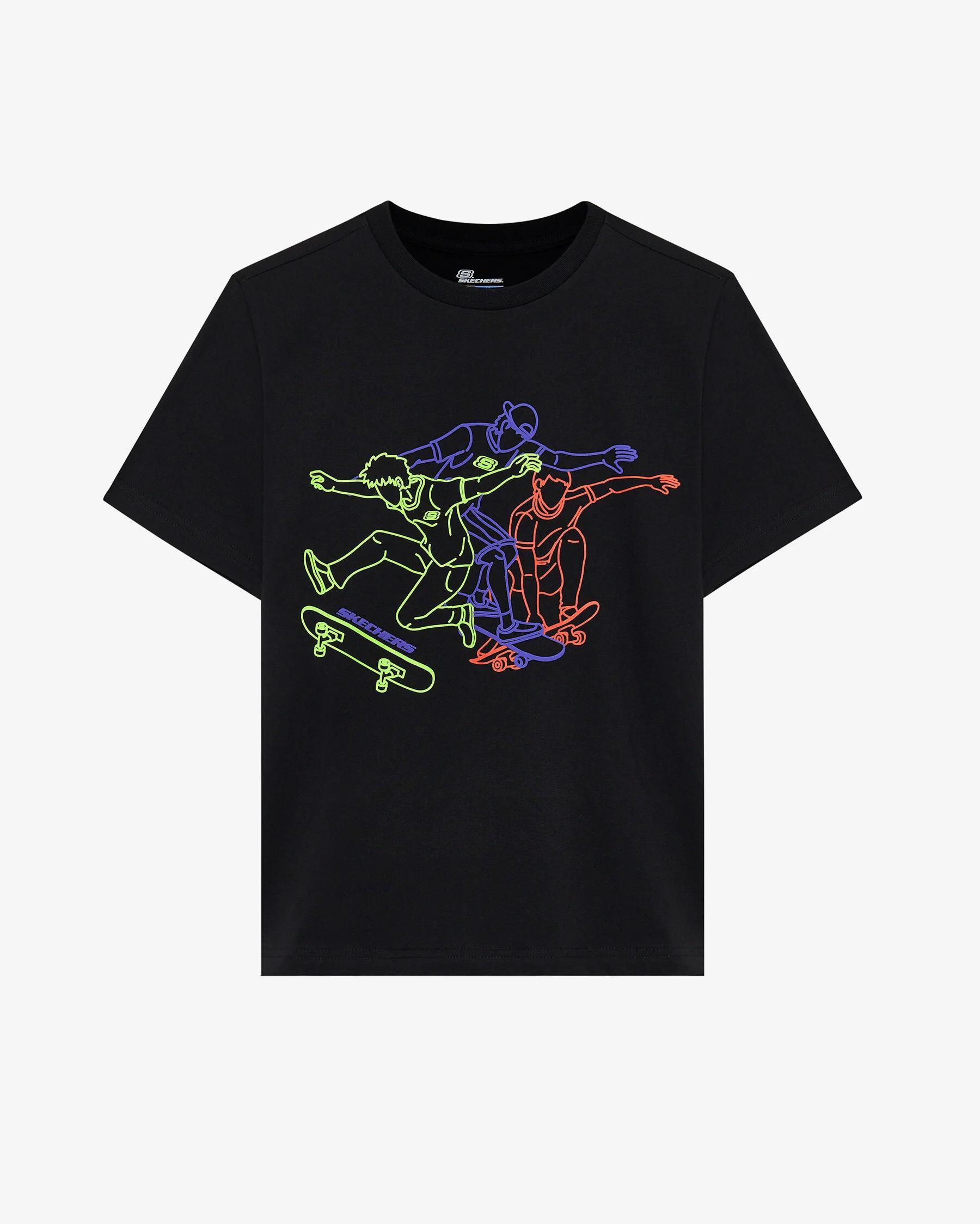 B Graphic Tee Loose Fit T-Shirt - SİYAH