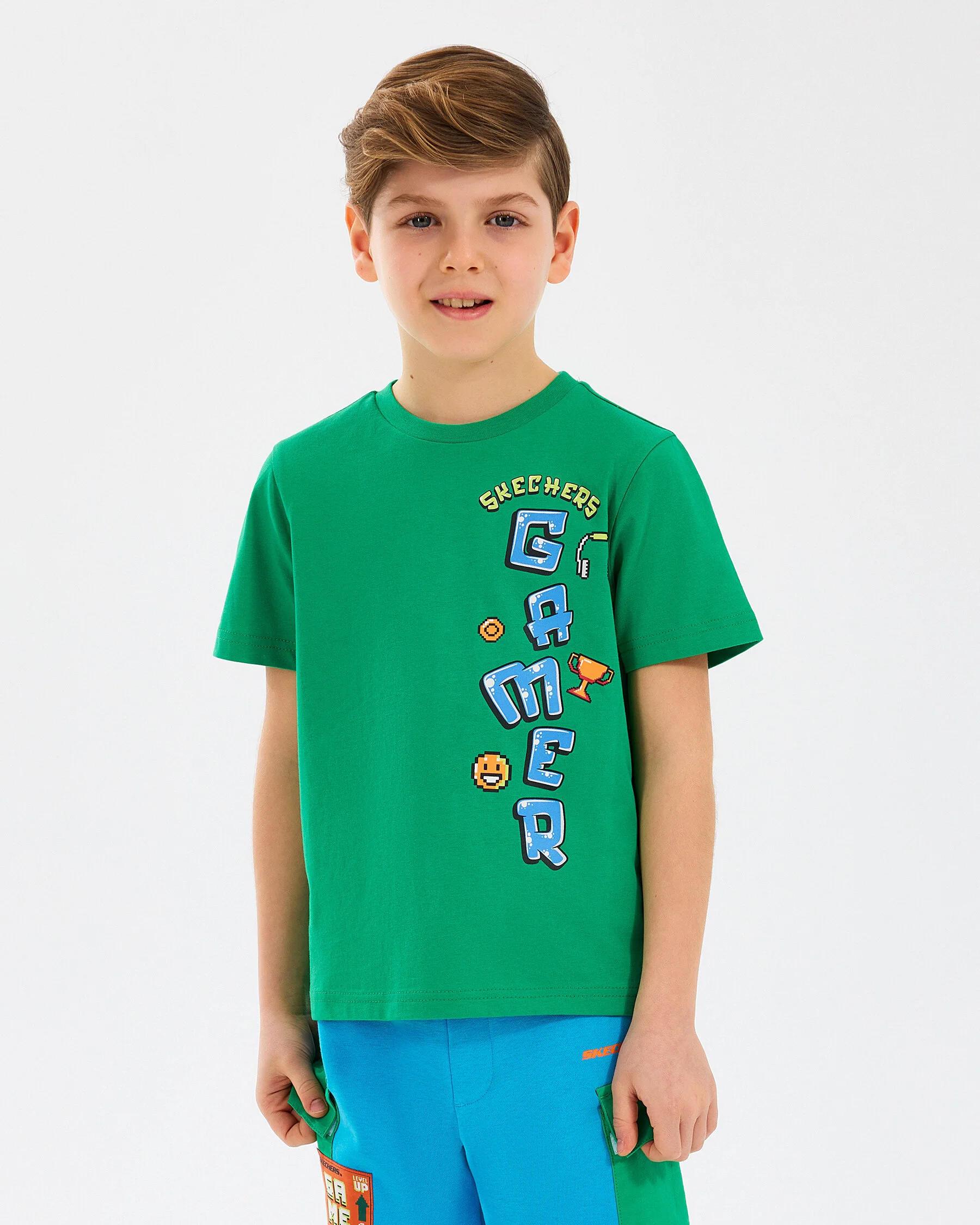 B Graphic Tee T-Shirt - BEJ/BEYAZ