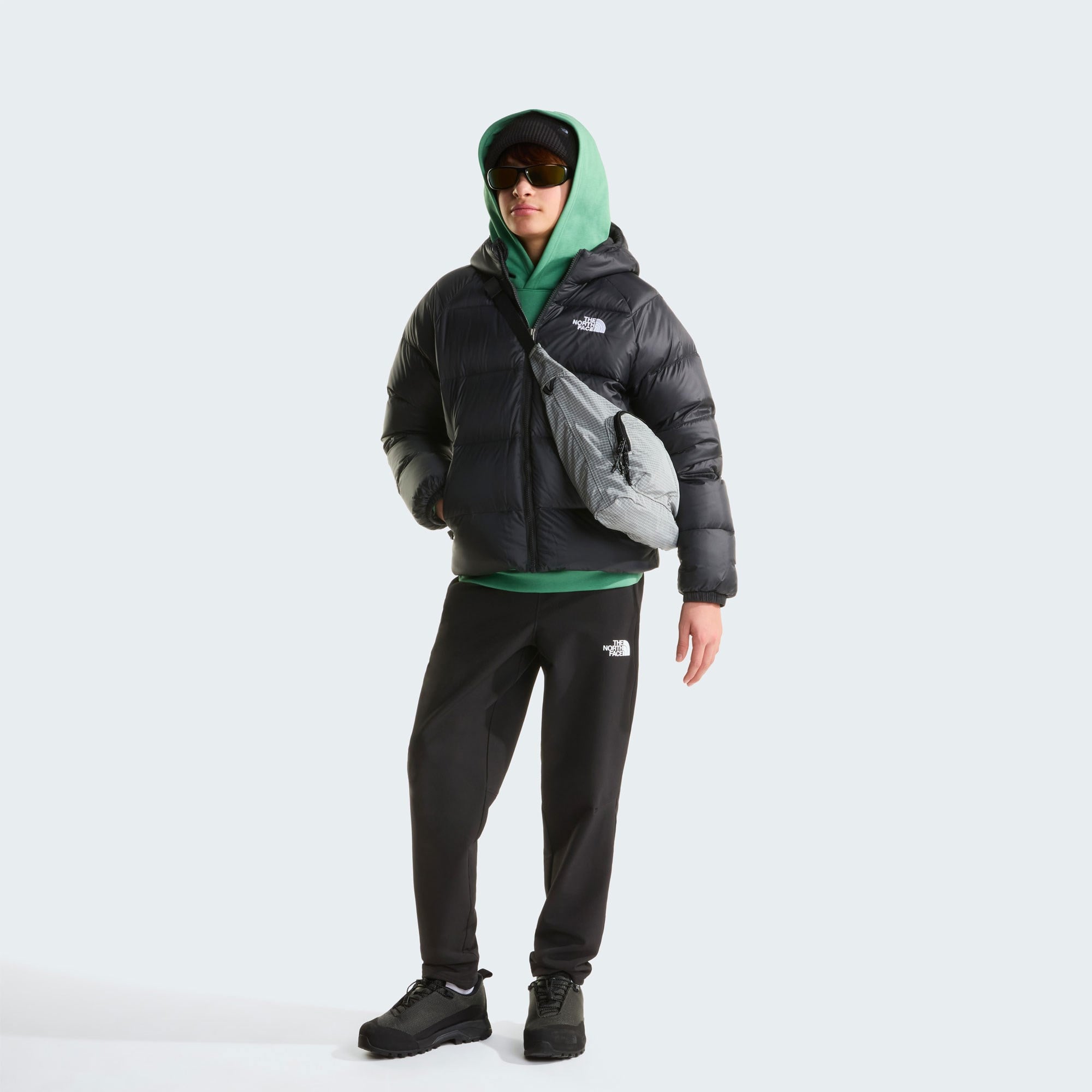 B HYDRENALITE DOWN HOODED JACKET - SIYAH