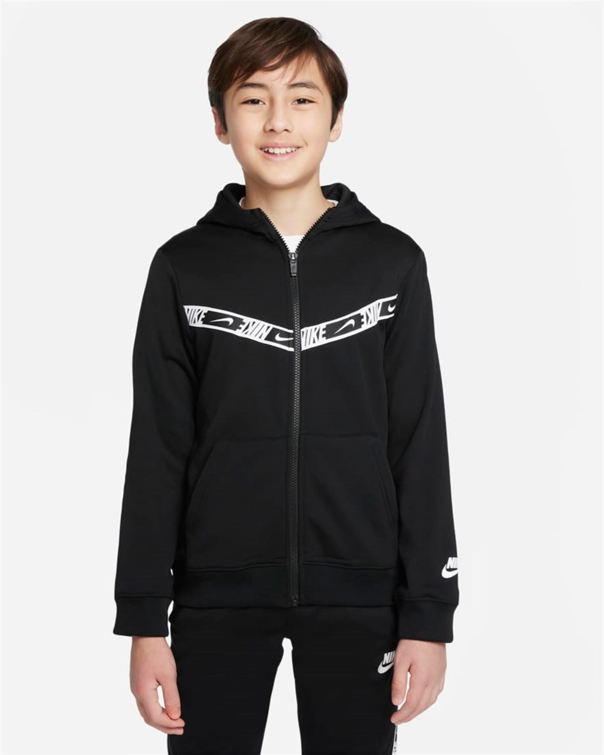 B NSW REPEAT PK FZ HOODIE - BEYAZ