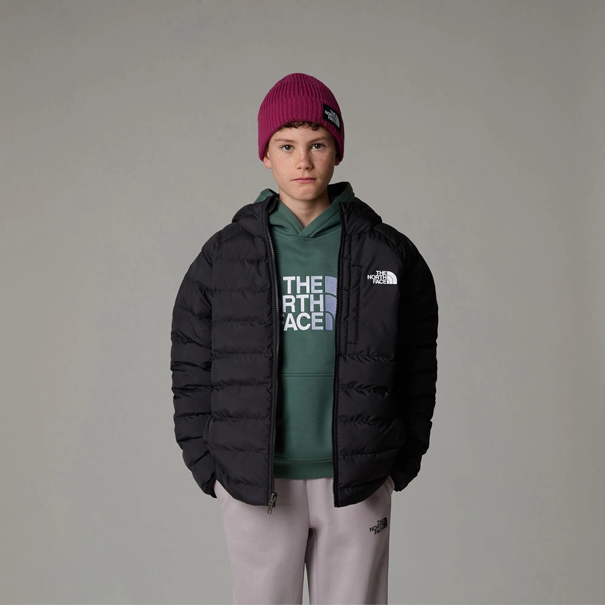 B REVERSIBLE PERRITO HOODED JACKET - SIYAH