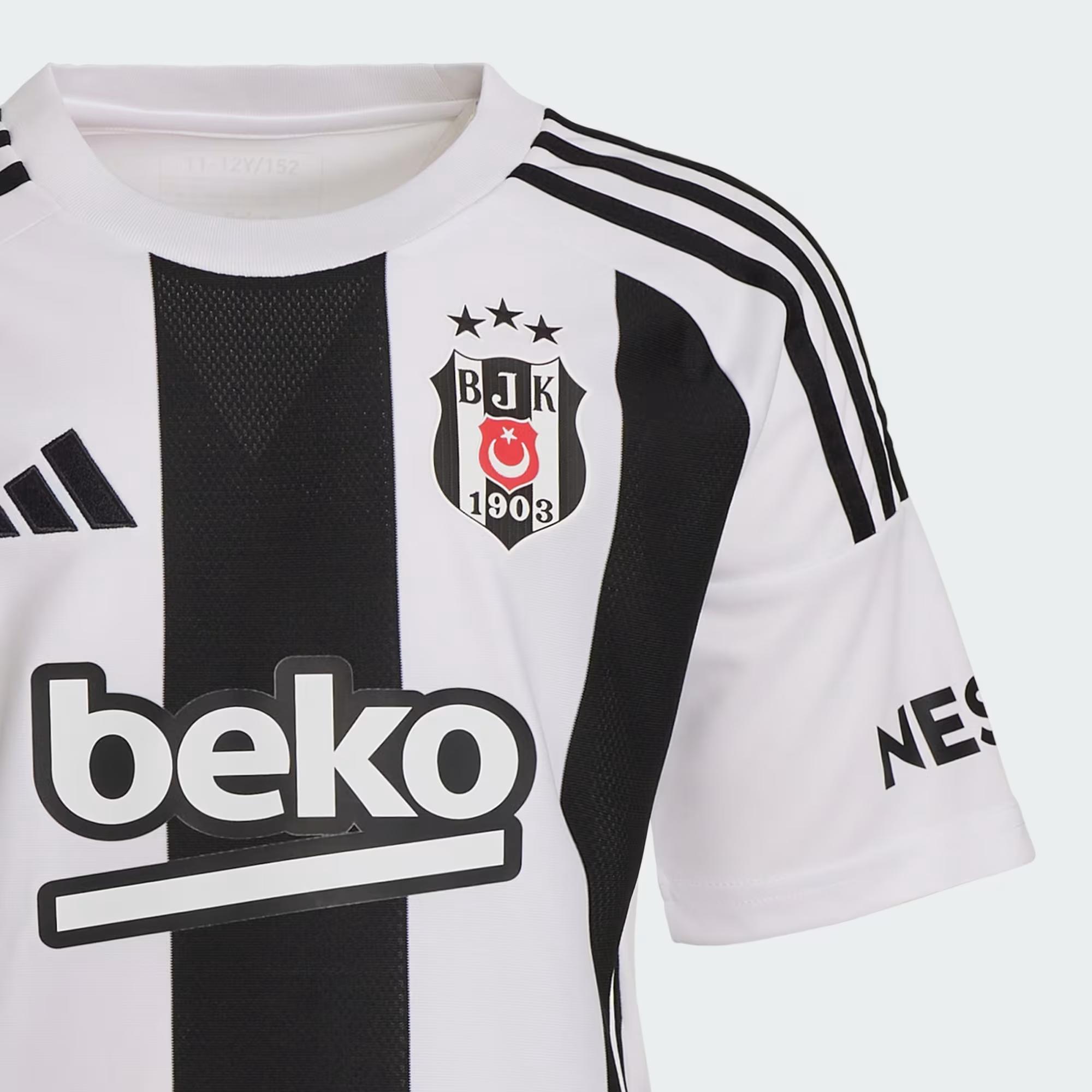 Bjk Striped Home Jersey Youth - ADIDAS SIYAH