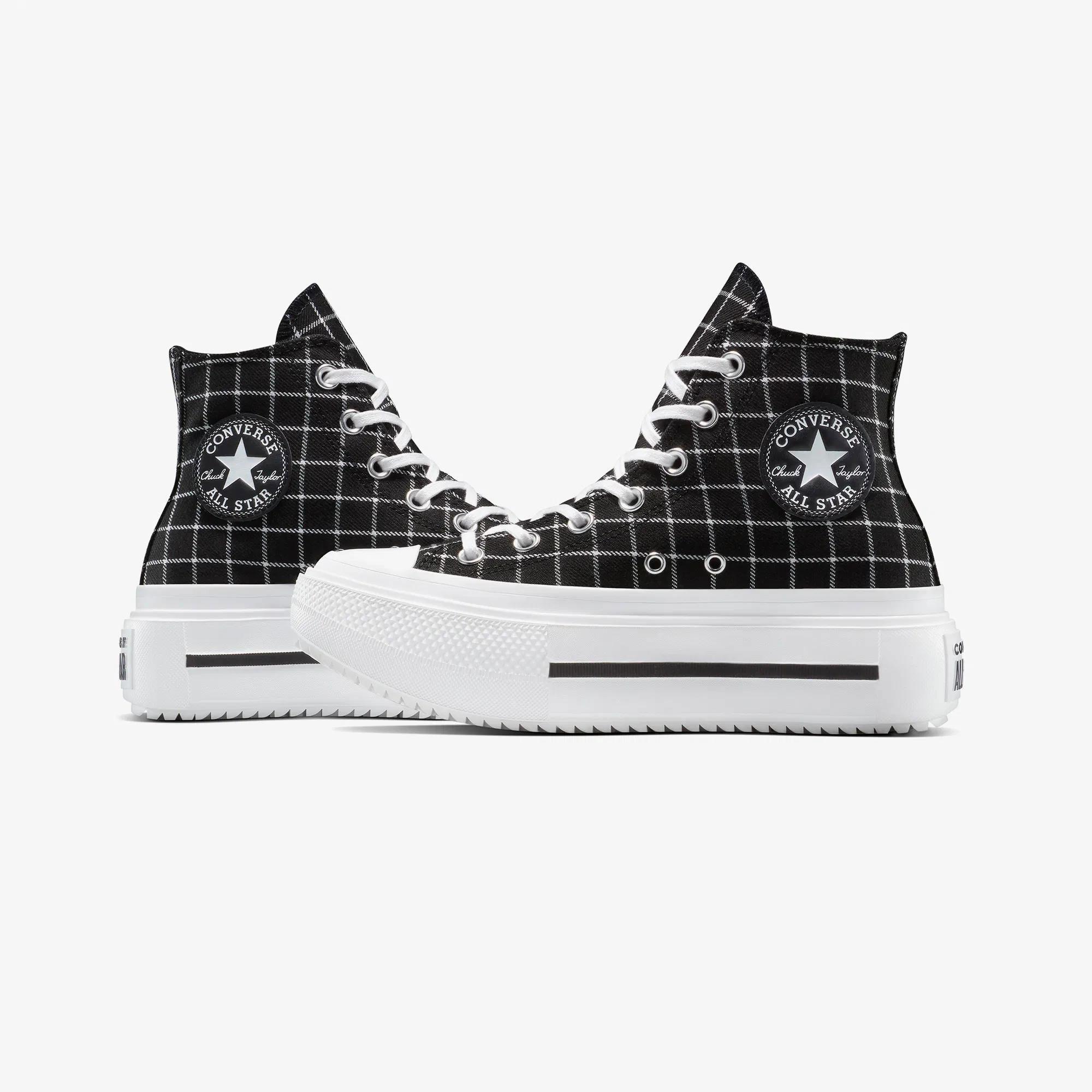 CHUCK TAYLOR ALL STAR LIFT DOUBLE STACK PLATFORM PLAID - SİYAH