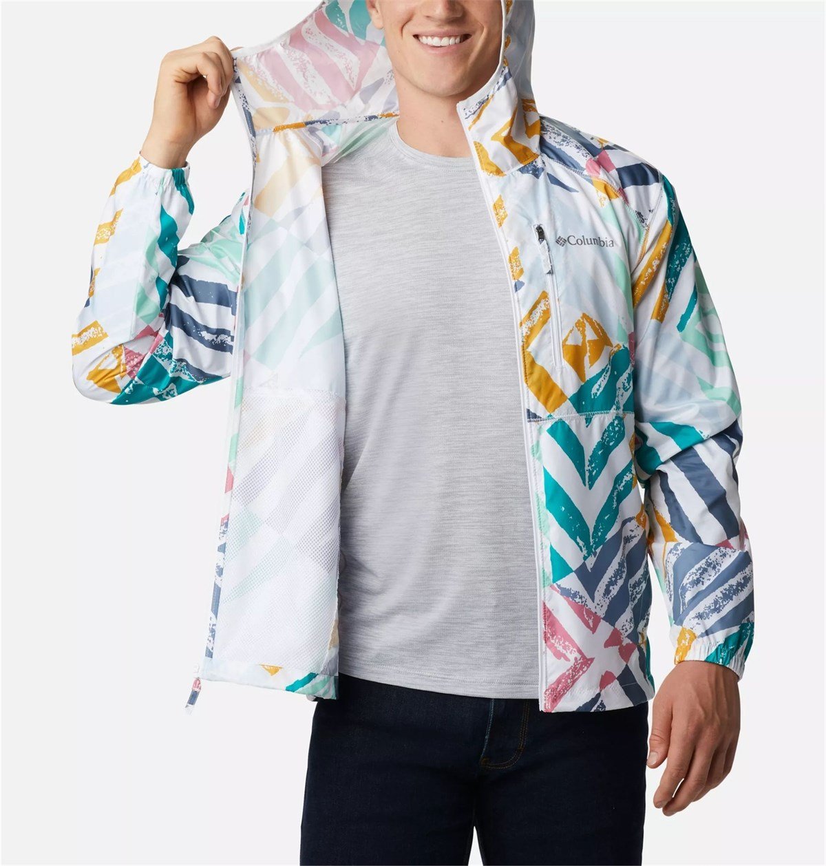 Columbia Flash Forward Windbreaker Print Erkek Outdoor Mont