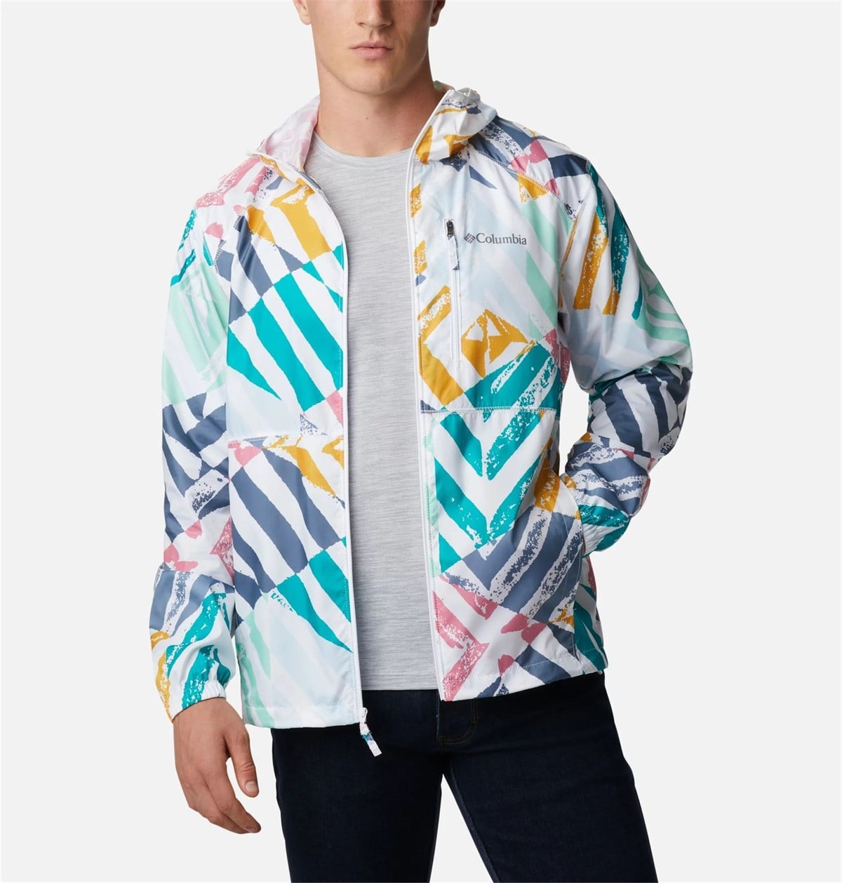 Columbia Flash Forward Windbreaker Print Erkek Outdoor Mont