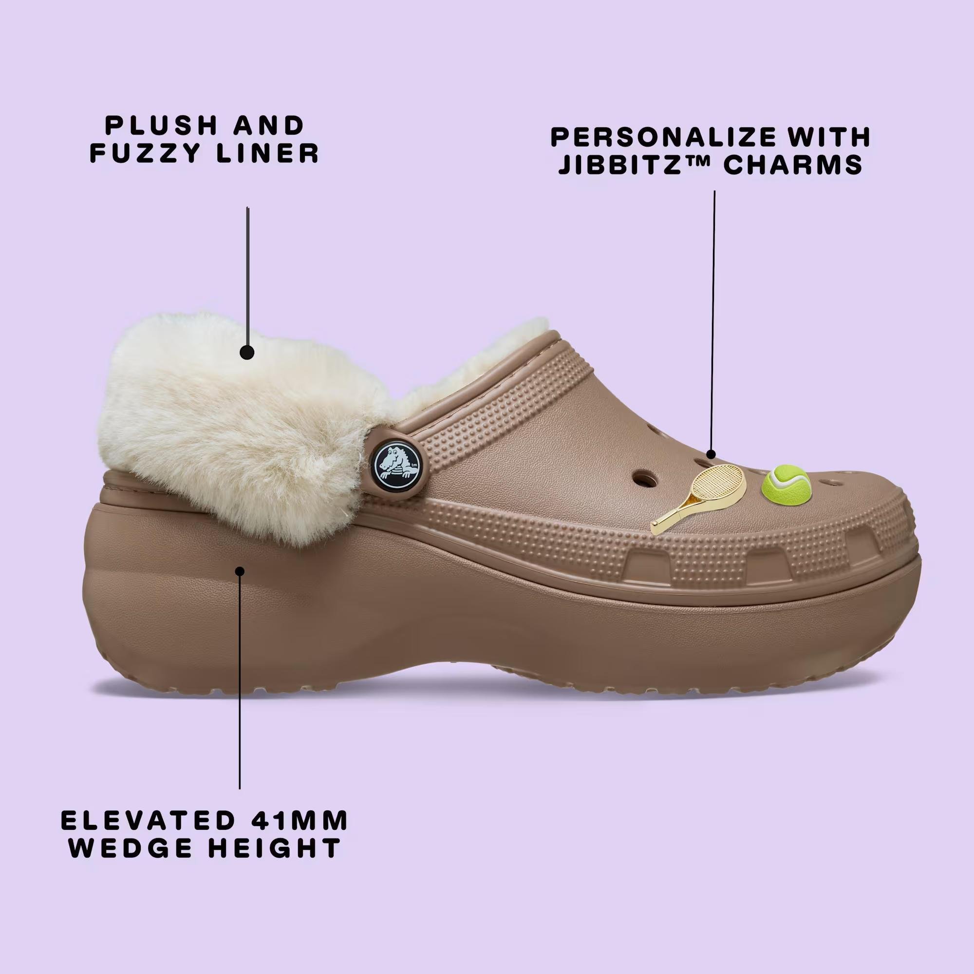 Crocs Classic Platform Fuzz Lined Kadın Terlik