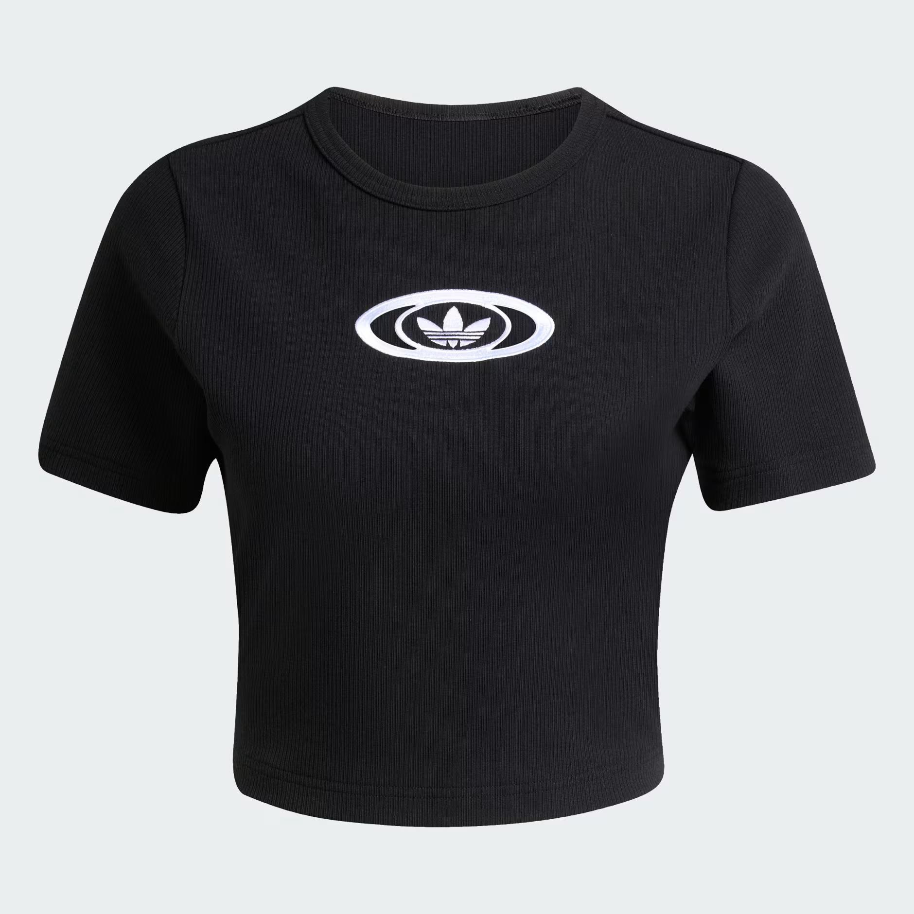 CUT OUT RIB TEE - ADIDAS SIYAH