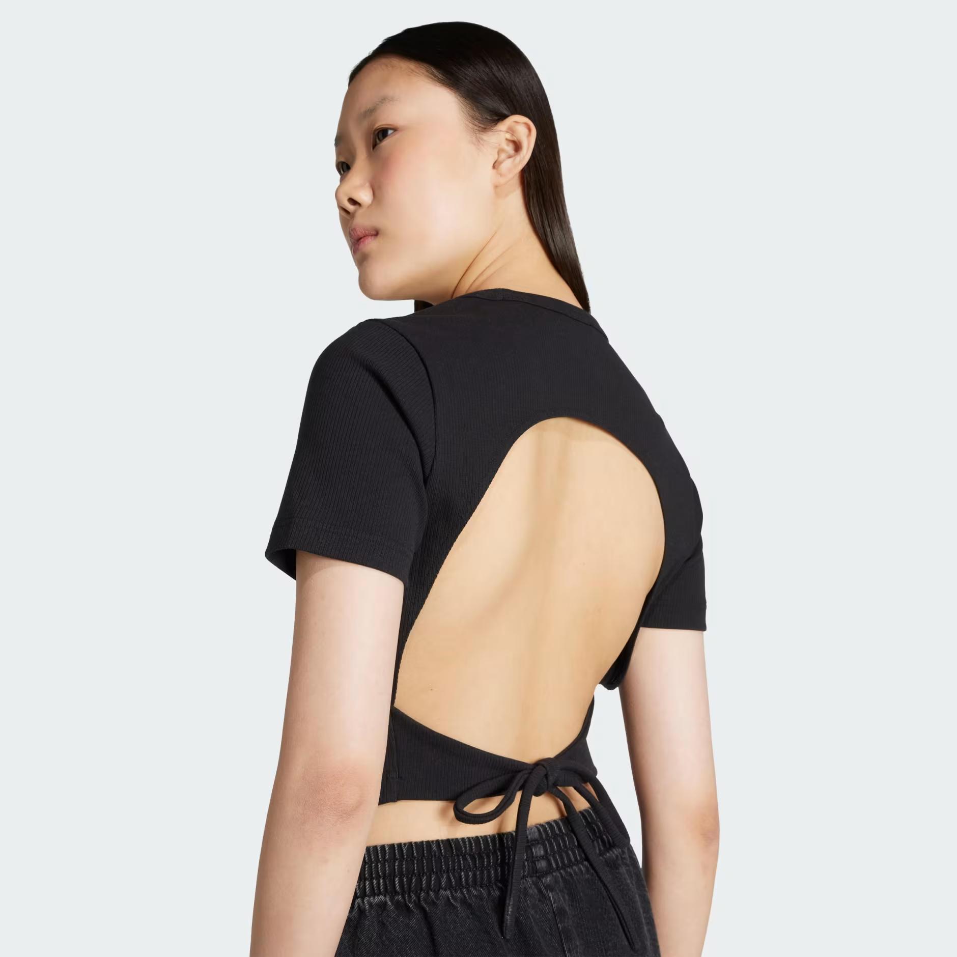 CUT OUT RIB TEE - ADIDAS SIYAH
