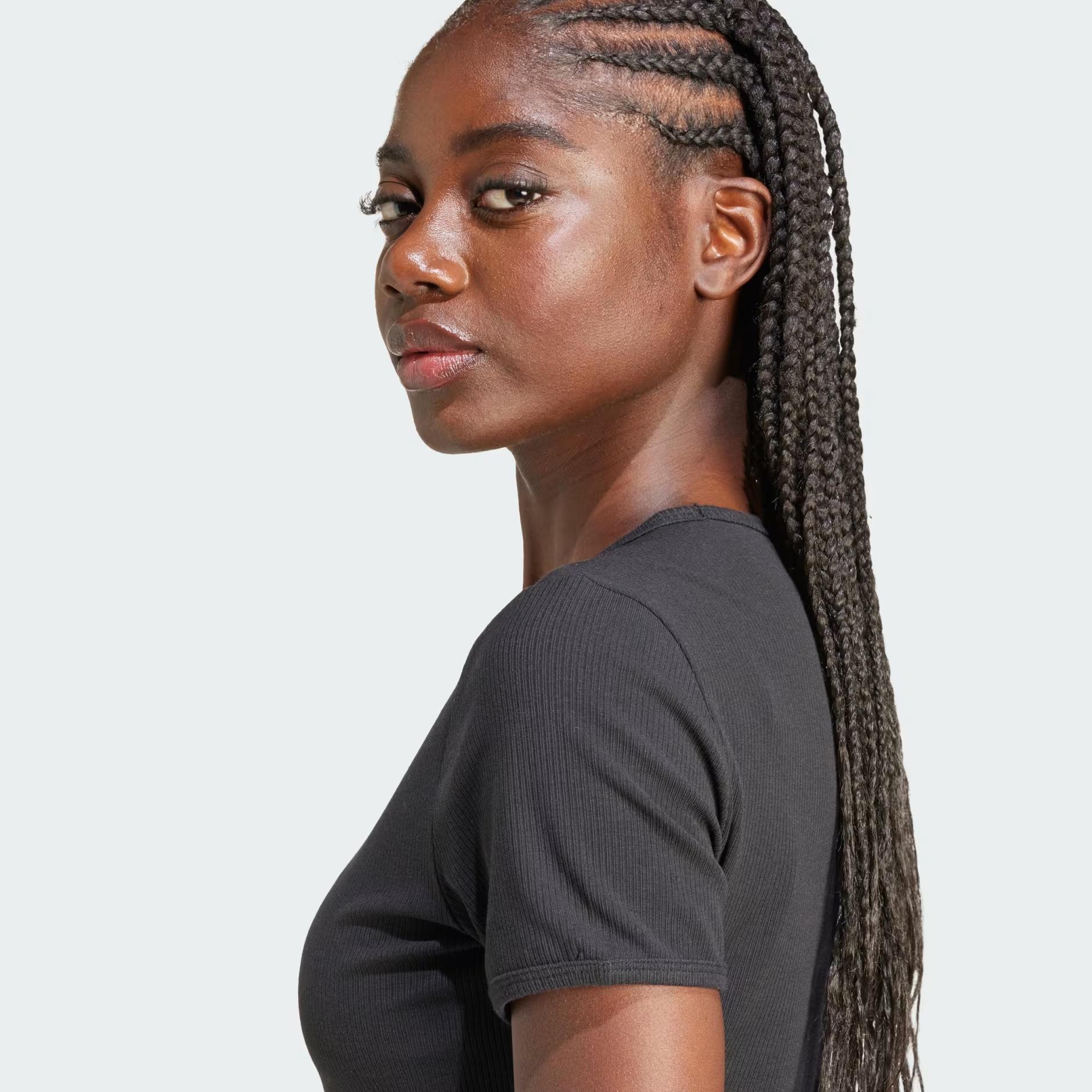 ESS RIB TEE - ADIDAS SIYAH