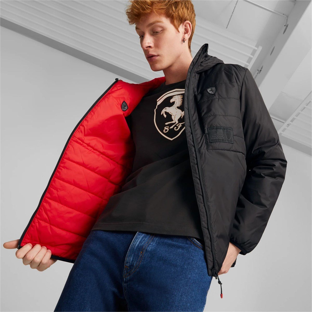 Ferrari Style Reversible Padded Jacket - PUMA 01