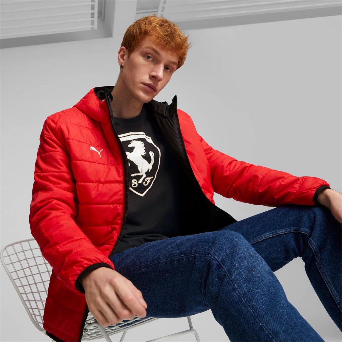 Ferrari Style Reversible Padded Jacket - PUMA 01