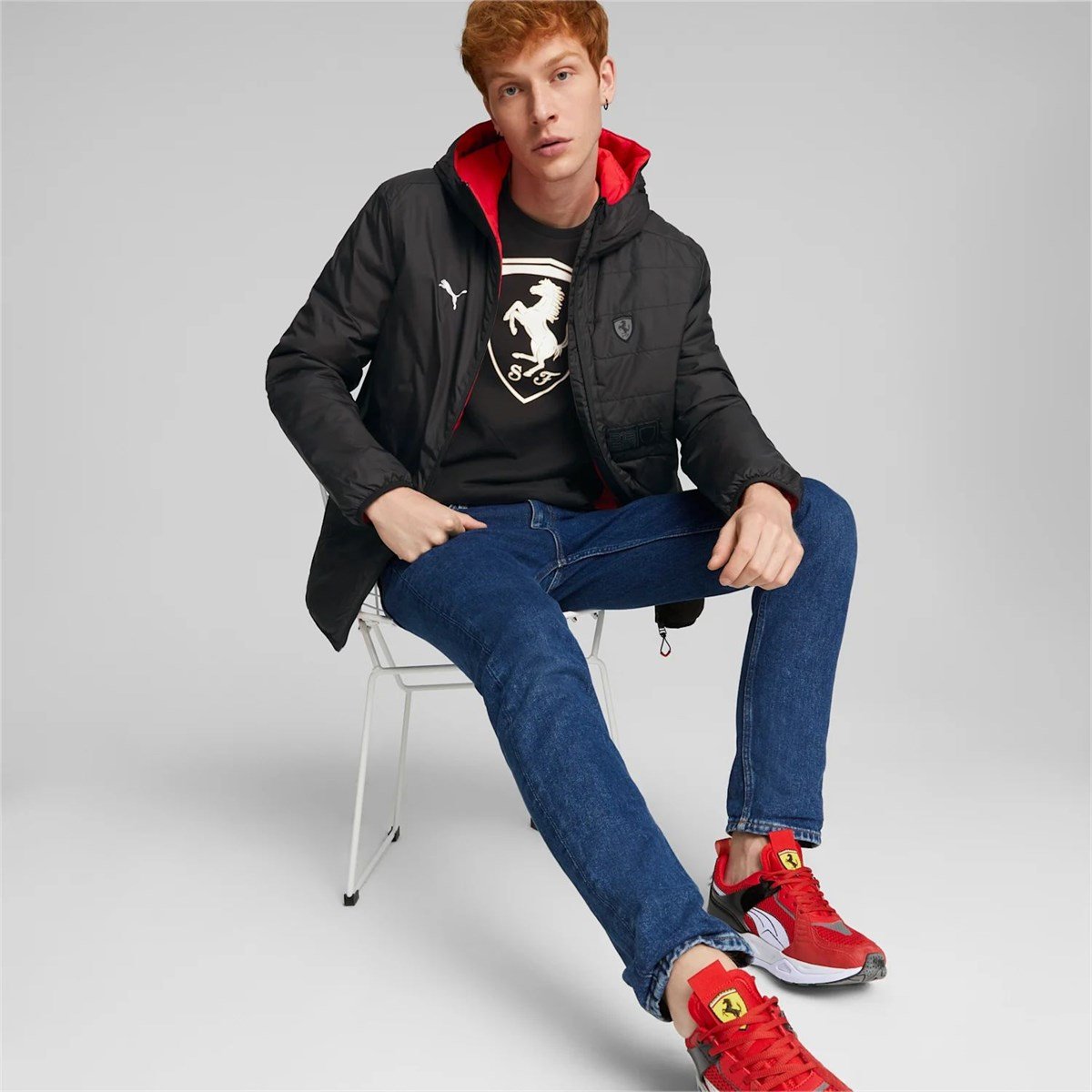 Ferrari Style Reversible Padded Jacket - PUMA 01