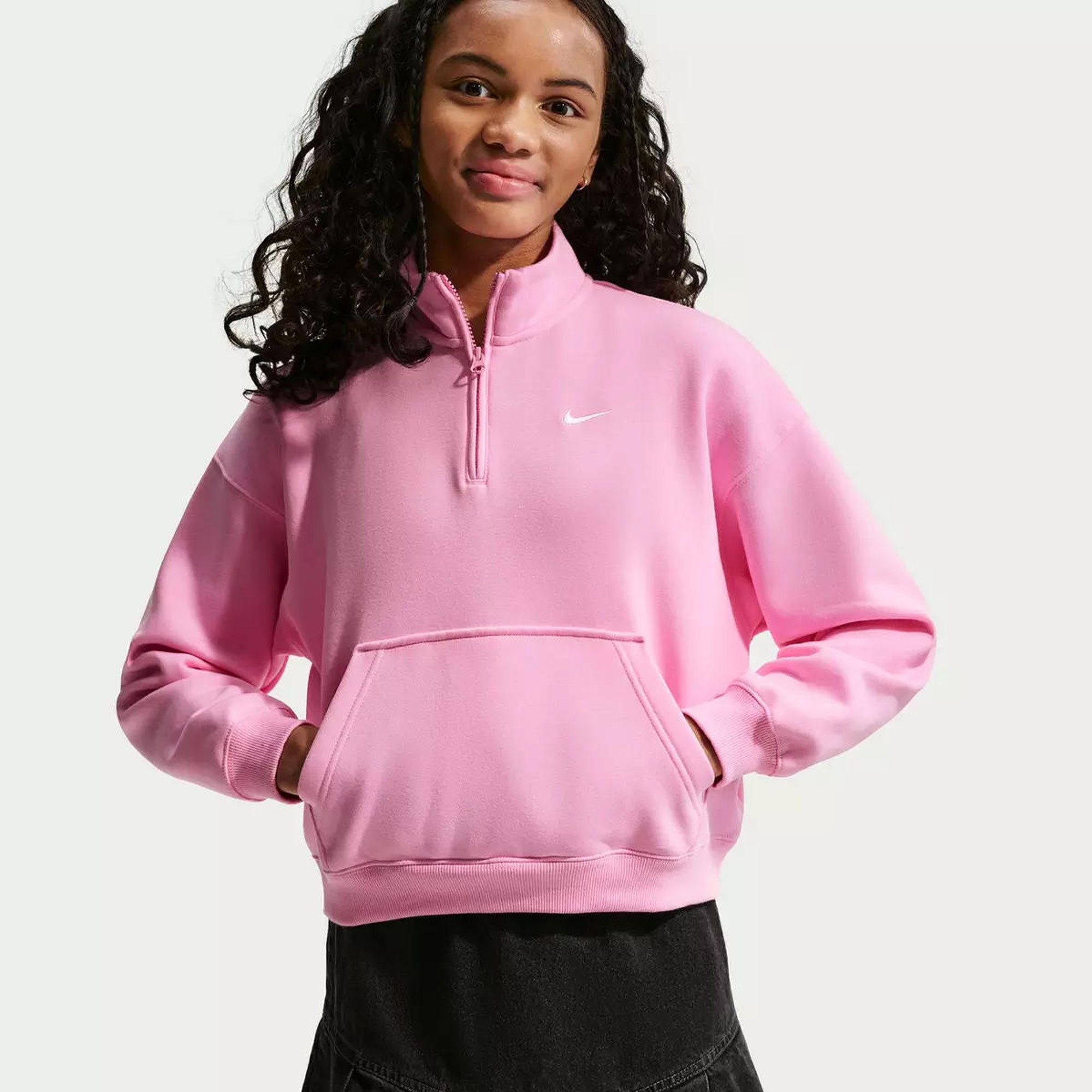 G NSW STUDIO FLC QZ OS TOP - PEMBE/KREM