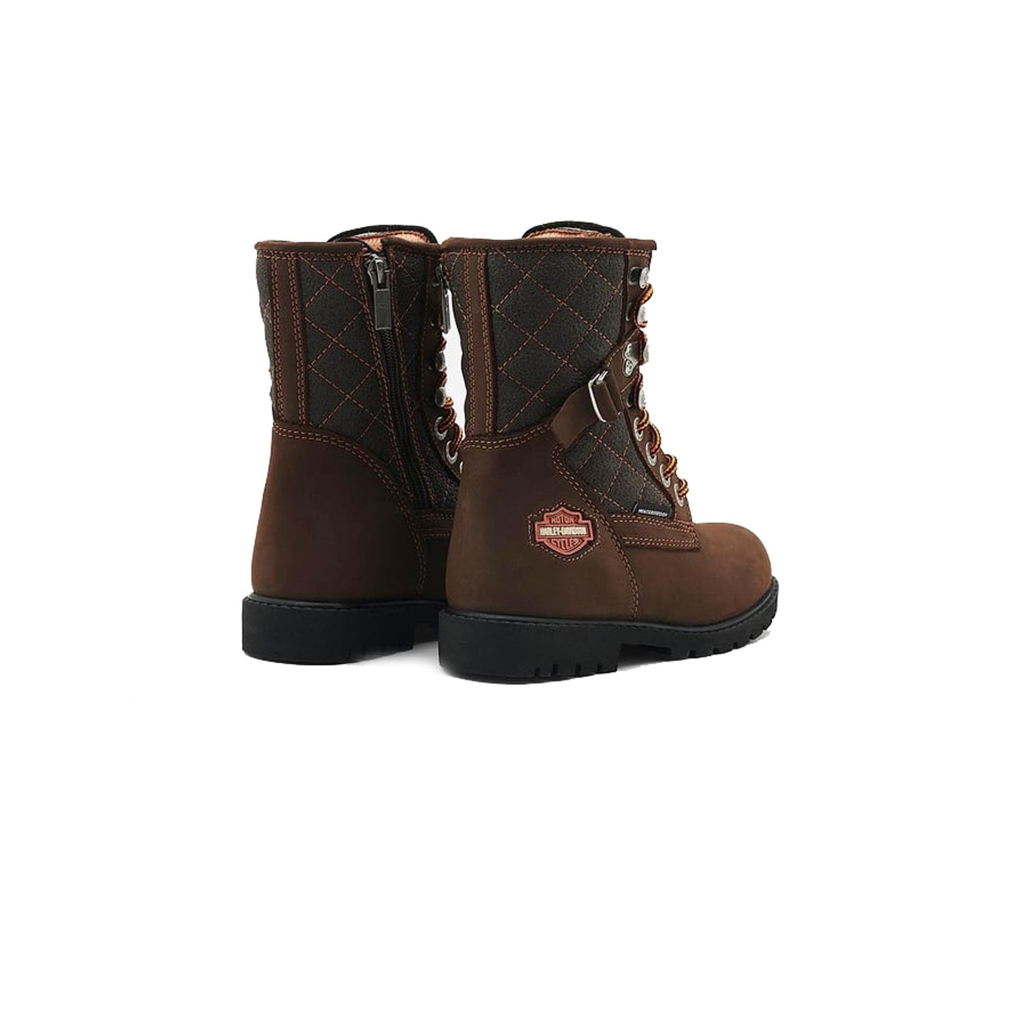 HARLEY DAVİDSON NEW WORKER ZIP ÇOCUK BOT - KAHVE(NUBUK)