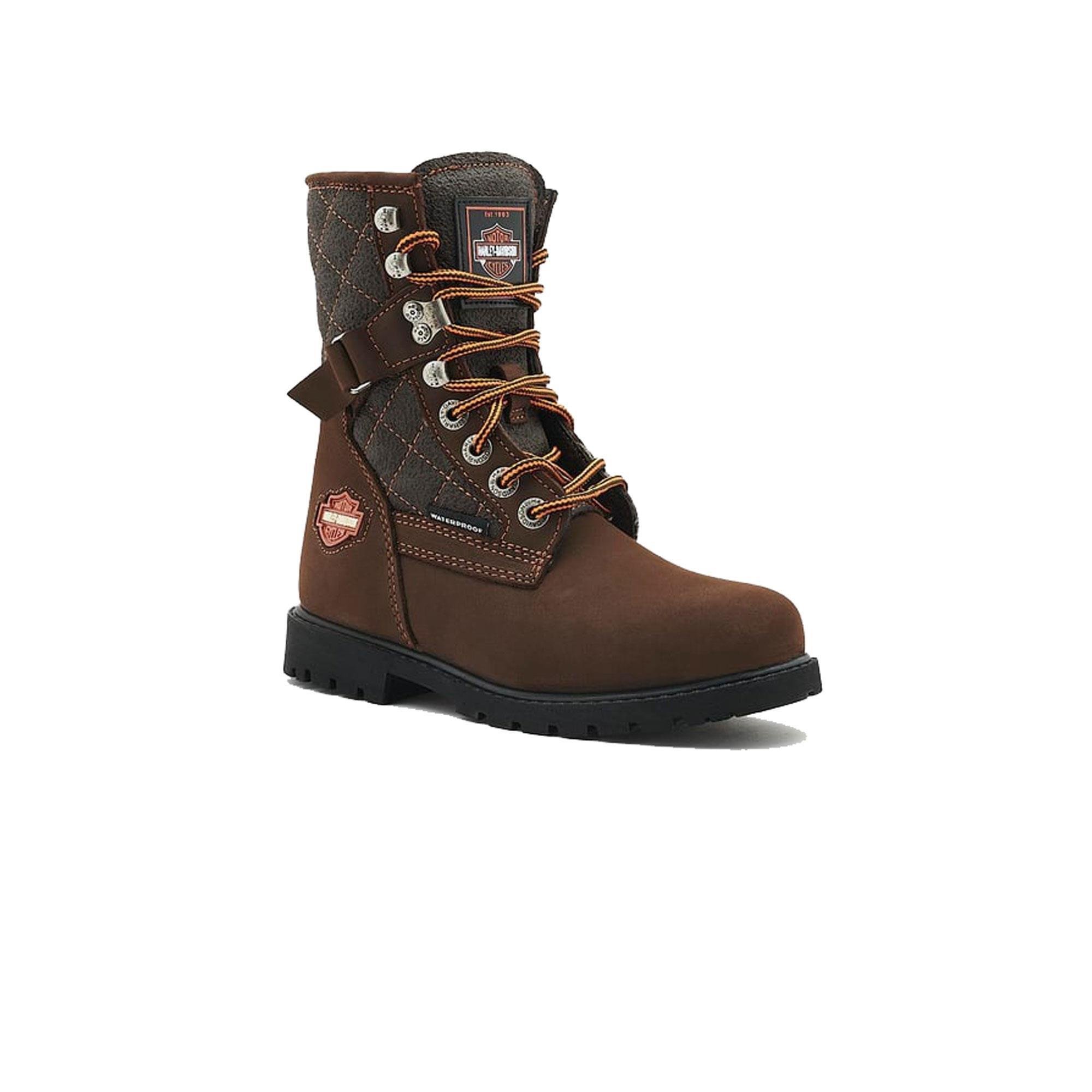 HARLEY DAVİDSON NEW WORKER ZIP ÇOCUK BOT - KAHVE(NUBUK)