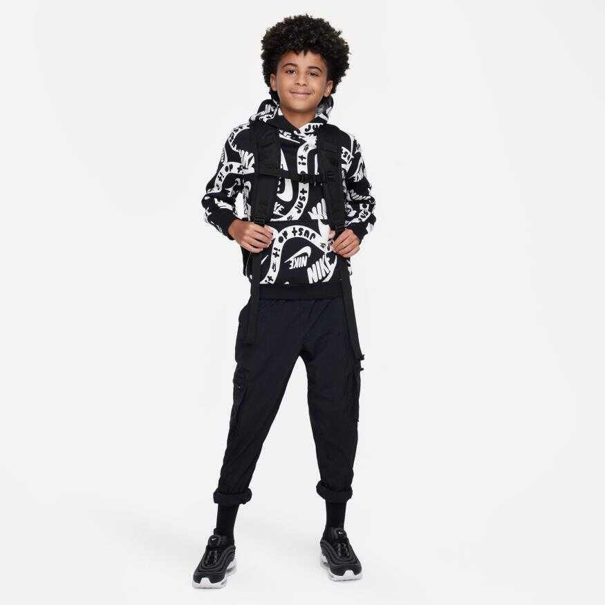 K CLUB FLC HBR PO HOODIE AOP - BEYAZ