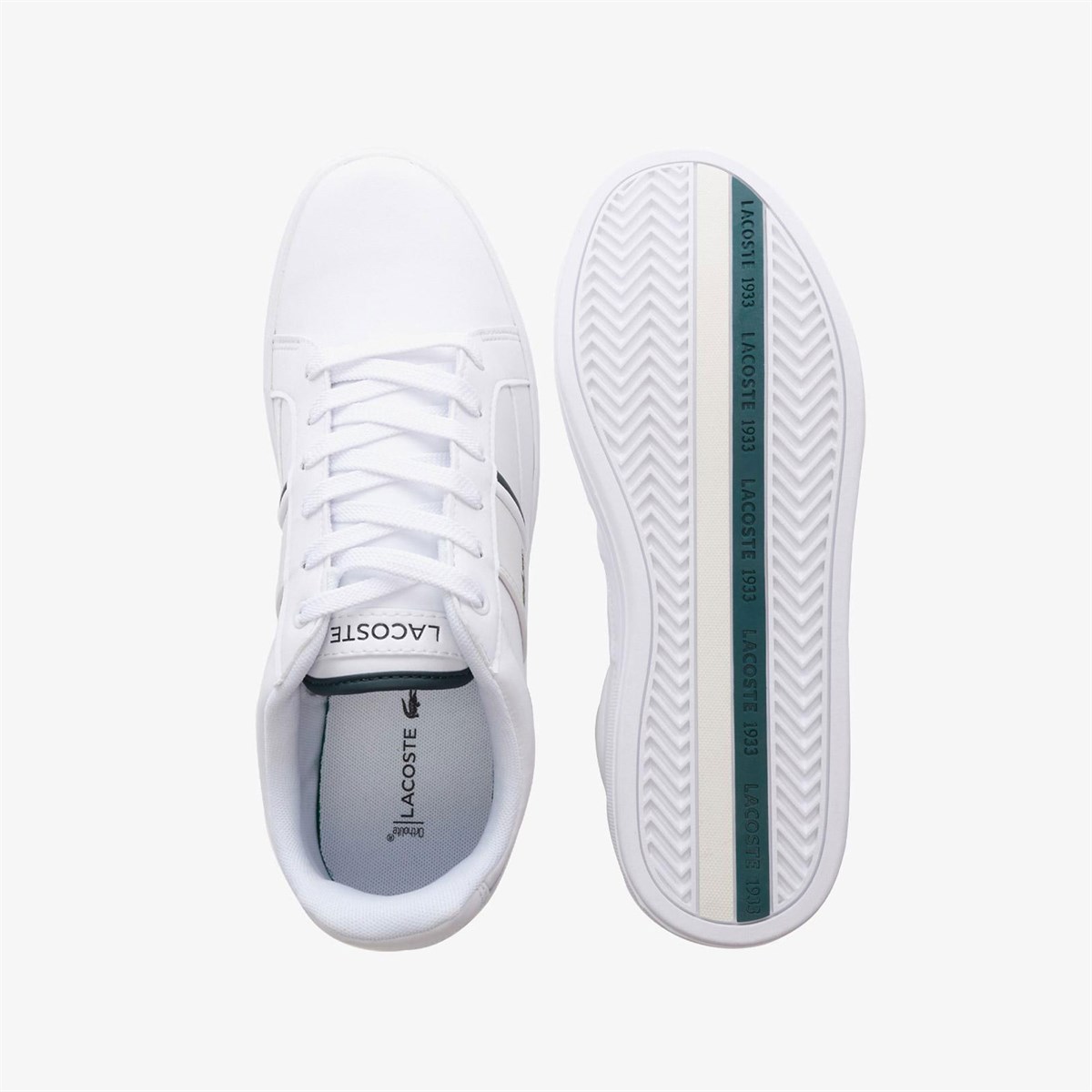 LACOSTE 743SMA0024 AYAKKABI - BEYAZ/KOYU YESIL