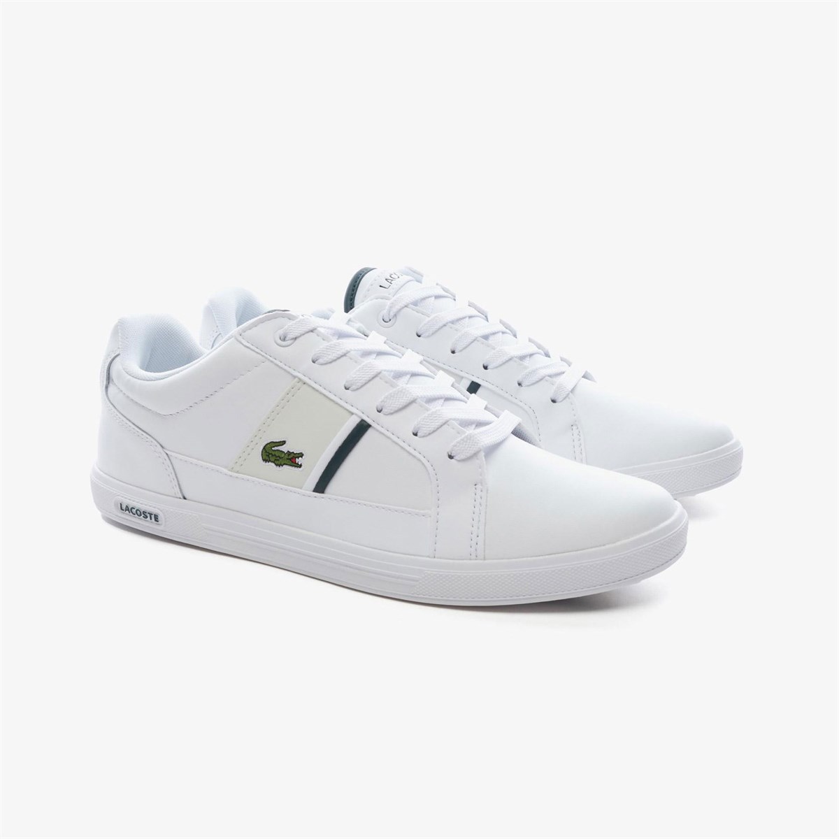 LACOSTE 743SMA0024 AYAKKABI - BEYAZ/KOYU YESIL