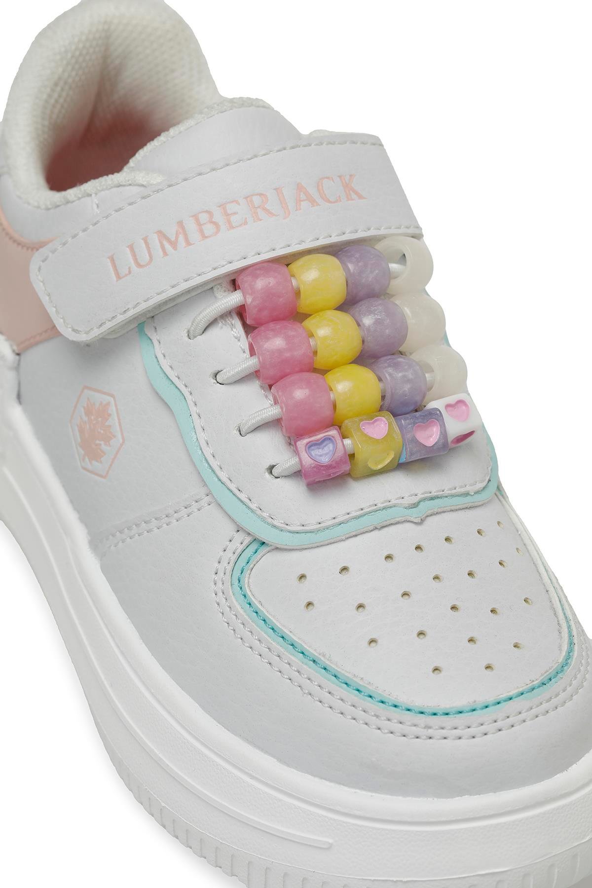 LUMBERJACK FREYA  ÇOCUK AYAKKABI - BEYAZ/PEMBE