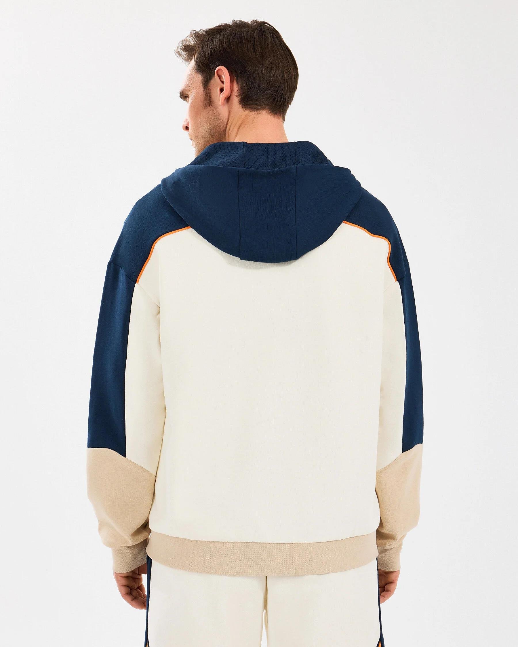 M Diagonel Lw Fleece Fullzip Hoodie Sweatshirt - SİYAH(MAT)