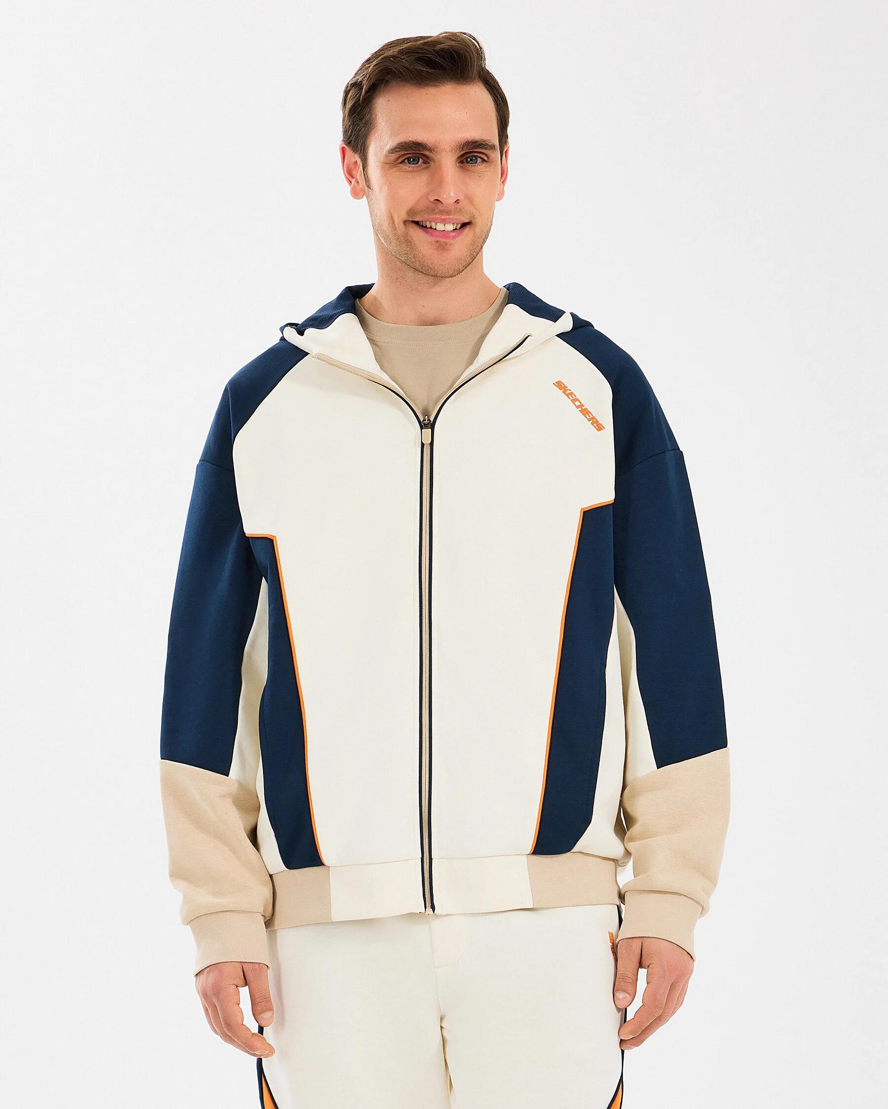 M Diagonel Lw Fleece Fullzip Hoodie Sweatshirt - SİYAH(MAT)