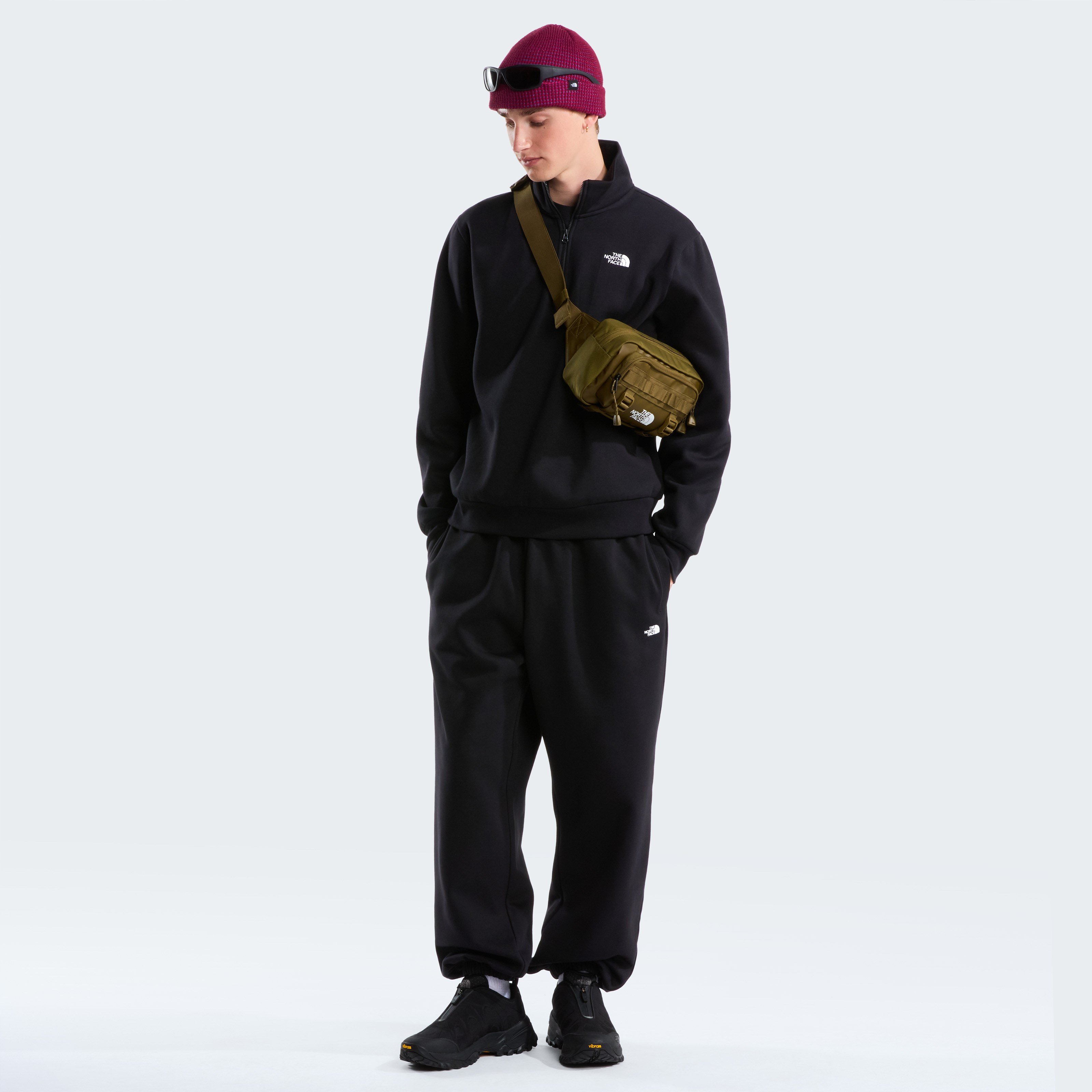 M EVOLUTION SIMPLE DOME REGULAR 1/4 ZIP - SIYAH