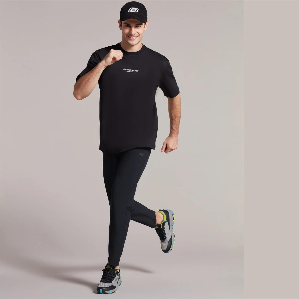 M Graphic Tee Reflect Logo Oversize T-Shirt - SİYAH