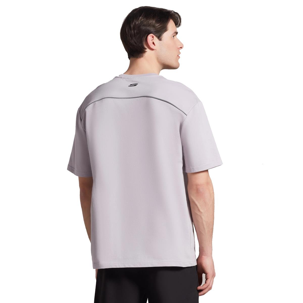 M Graphic Tee Reflect Logo Oversize T-Shirt - LACİVERT