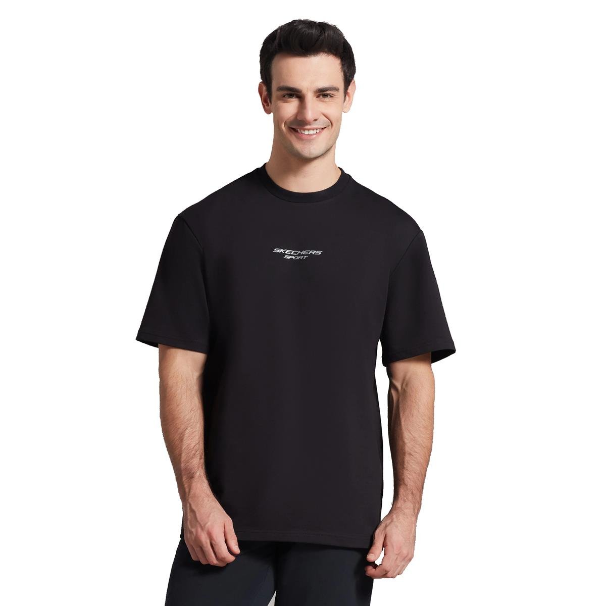 M Graphic Tee Reflect Logo Oversize T-Shirt - SİYAH