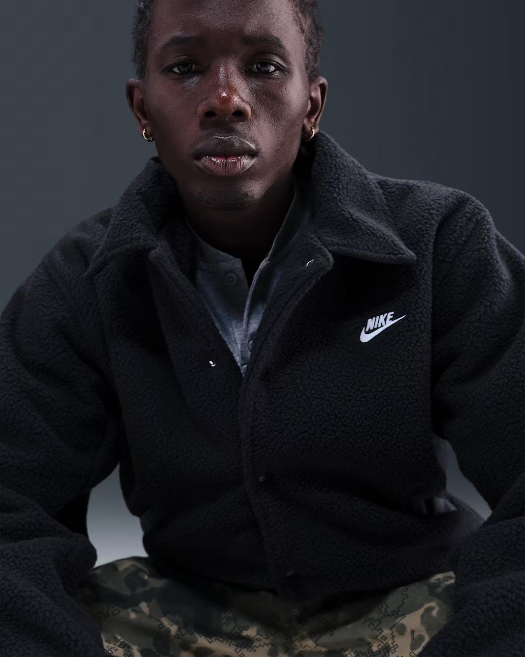 M NK CLUB SHERPA COACHES JKT - BEYAZ