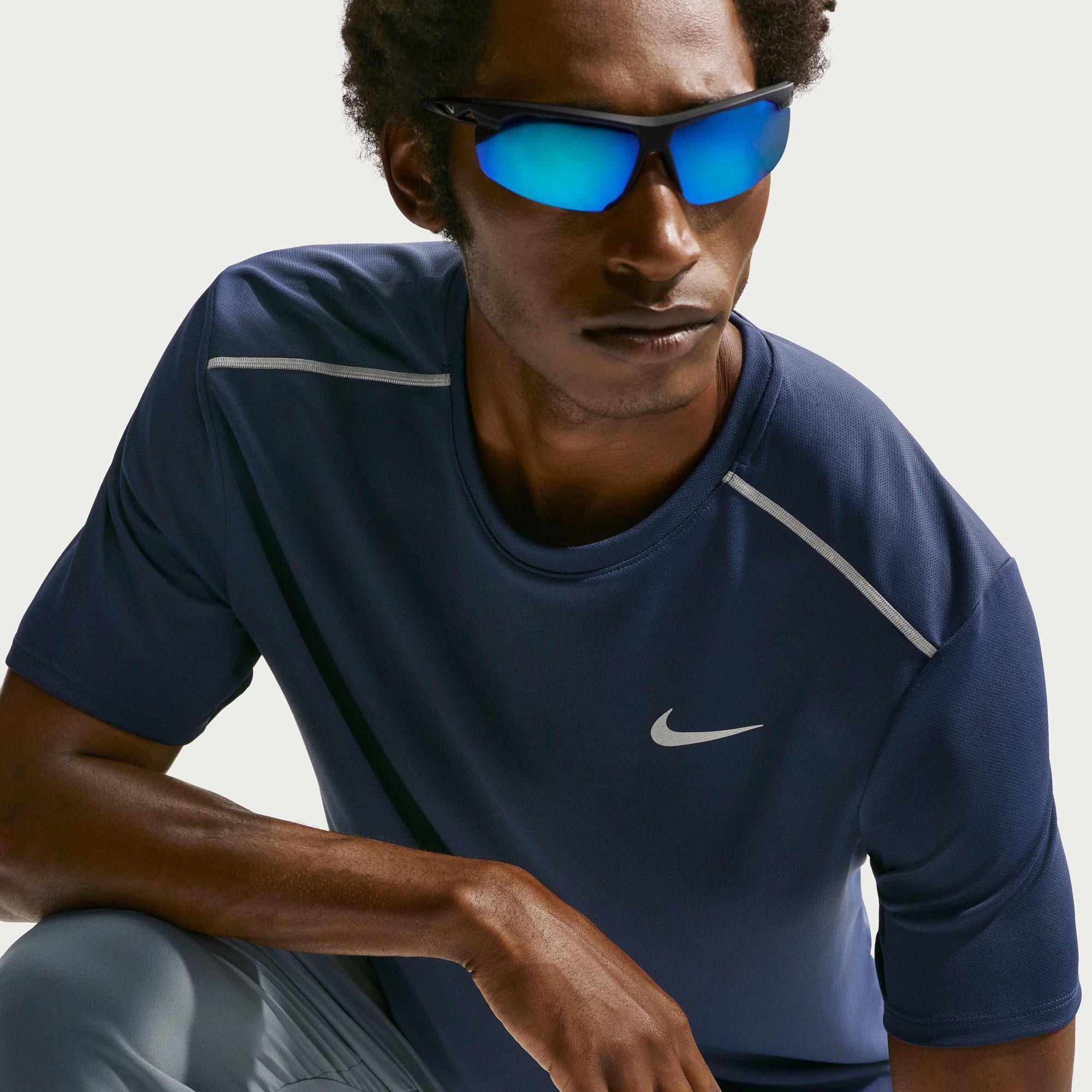 M NK DF UV MILER SS - Navy
