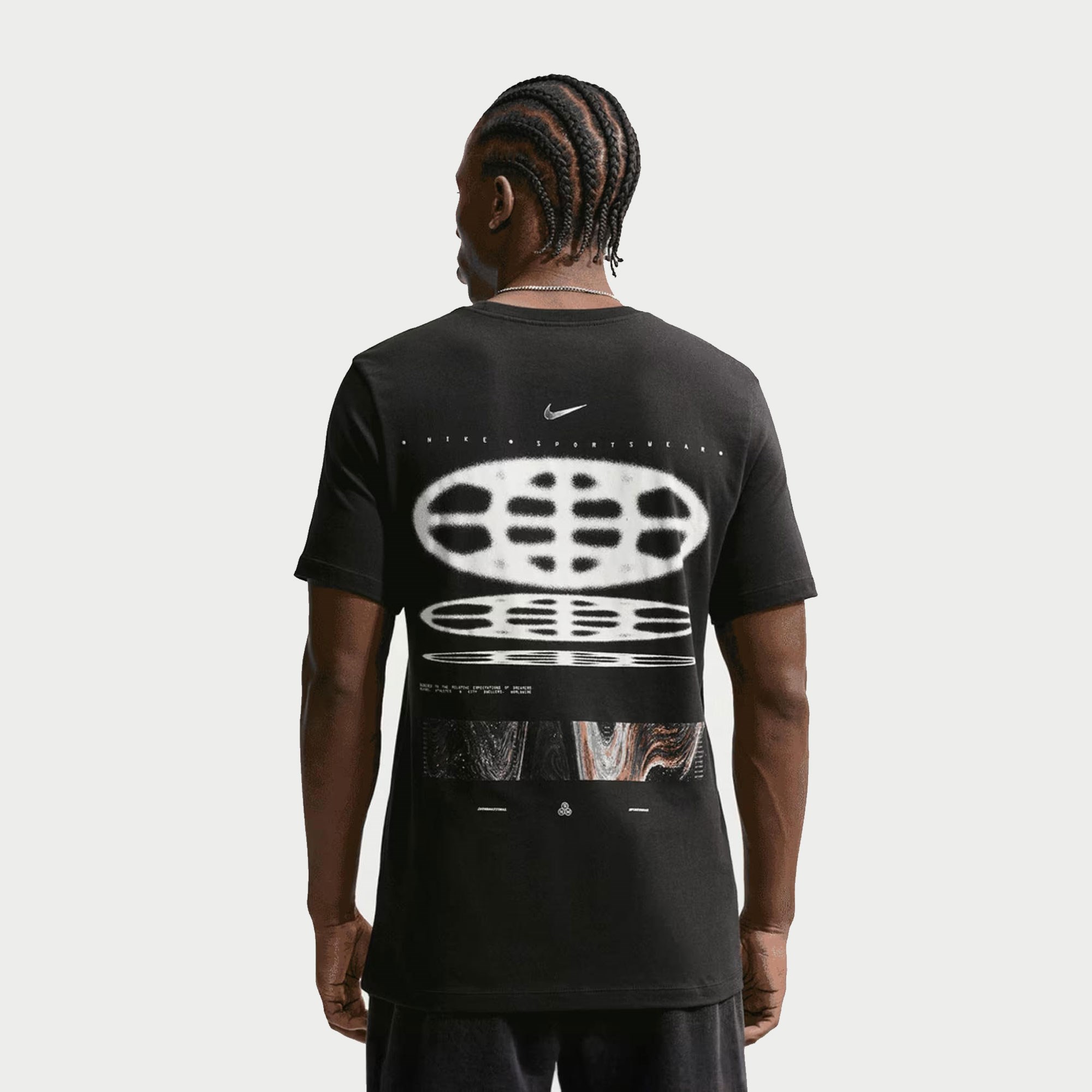 M NSW TEE STD GLOBE - BEYAZ