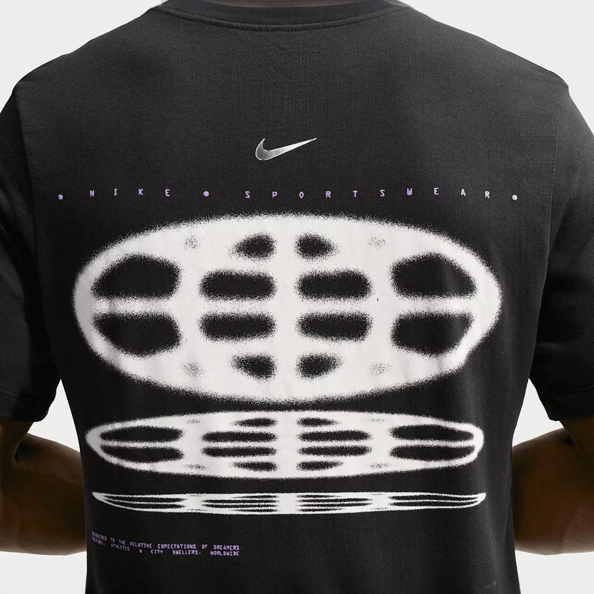 M NSW TEE STD GLOBE - BEYAZ