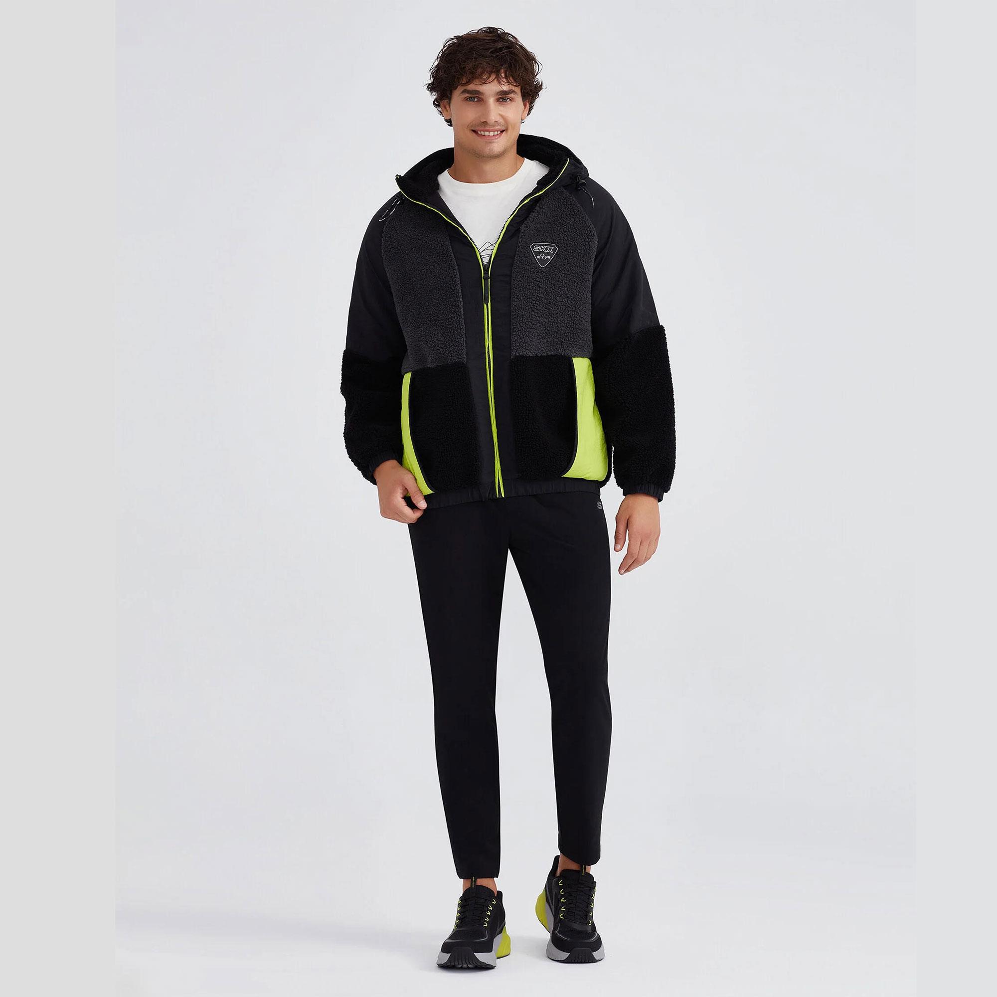 M Outdoor Fleece Full Zip Sherpa - SİYAH