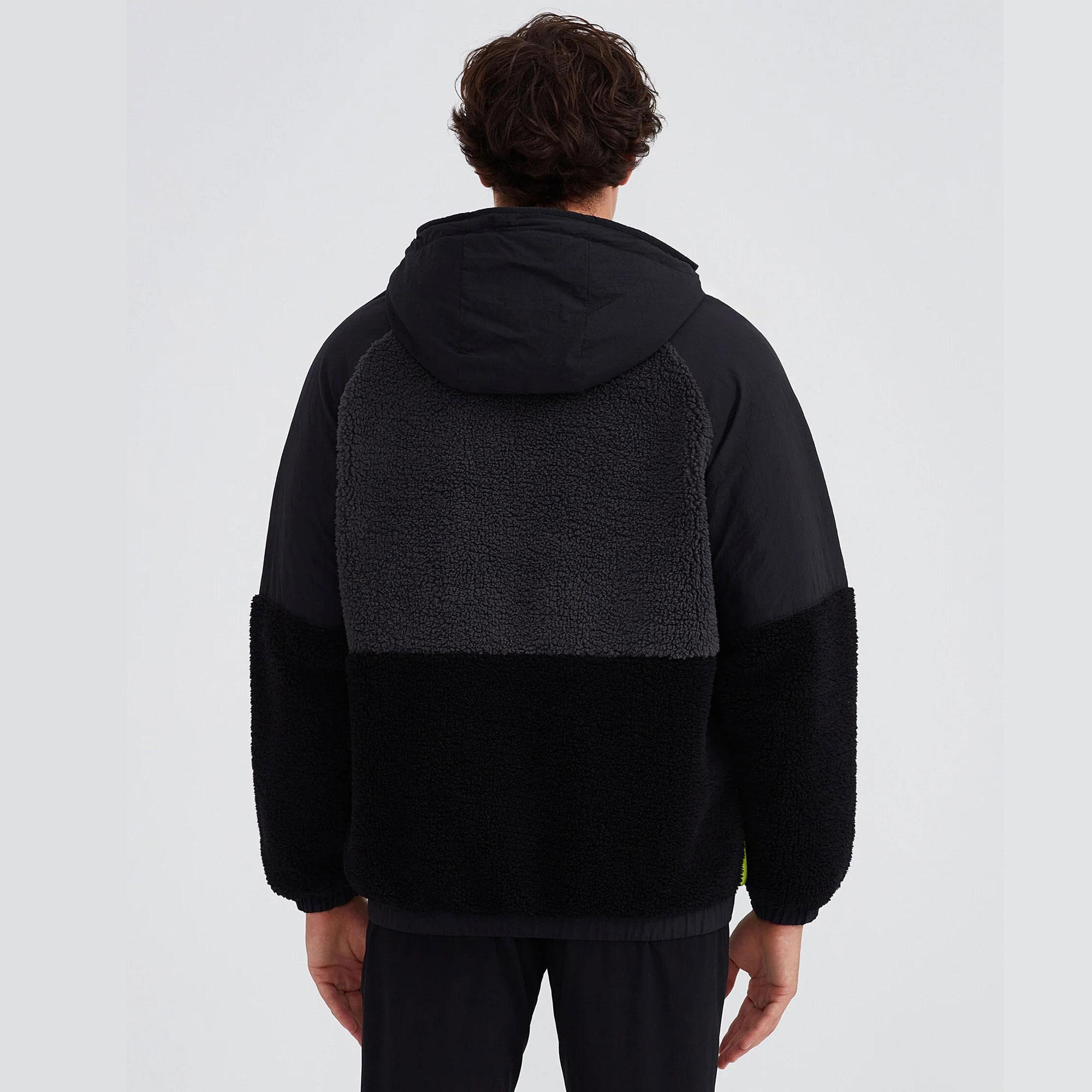 M Outdoor Fleece Full Zip Sherpa - SİYAH