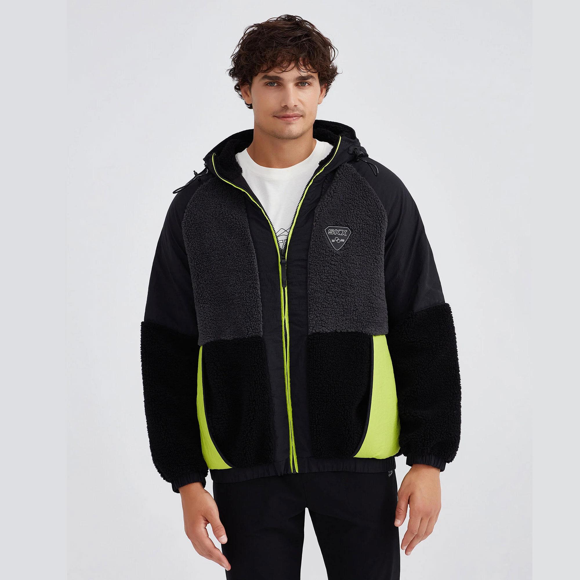 M Outdoor Fleece Full Zip Sherpa - SİYAH