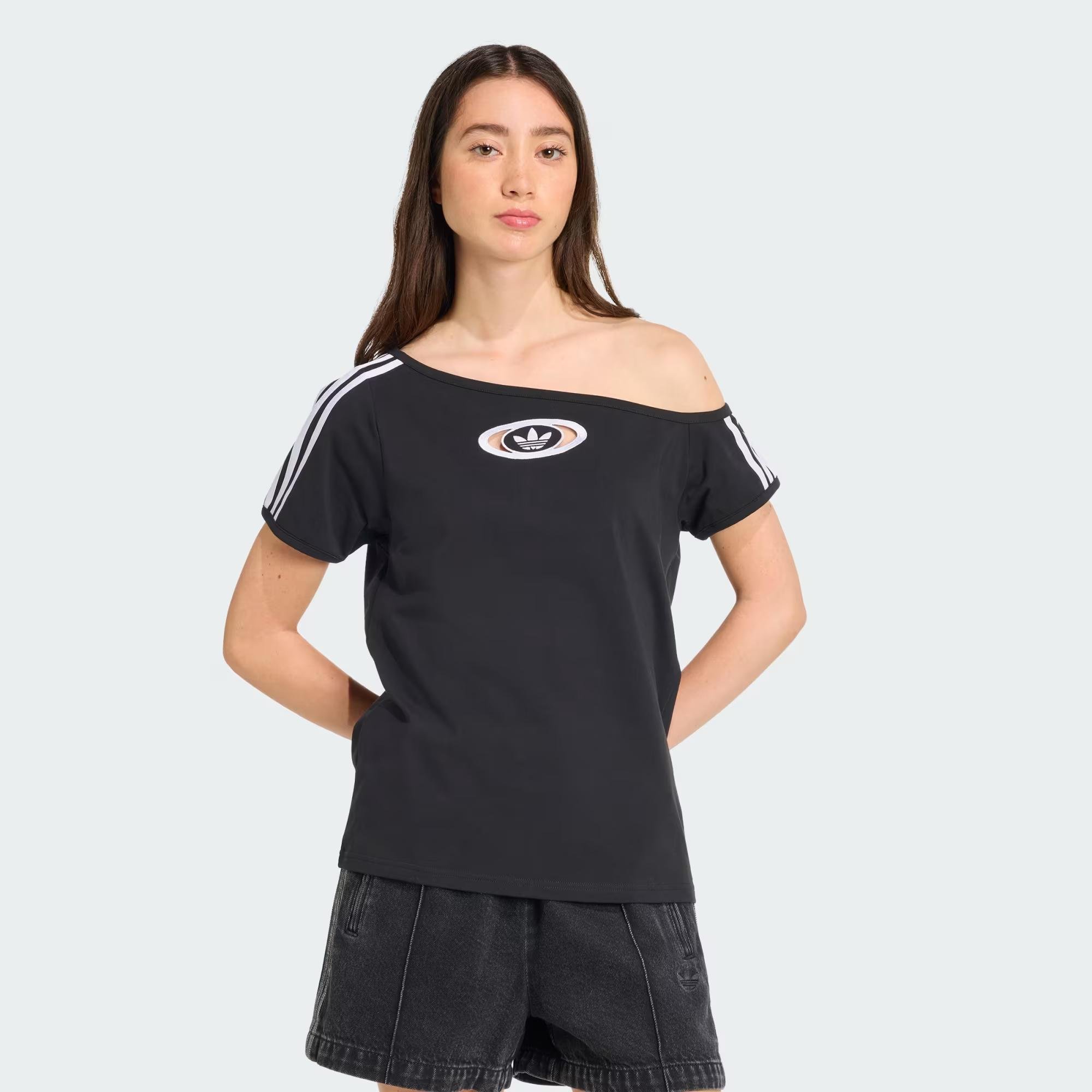 OFFSHOULDER TEE - ADIDAS SIYAH