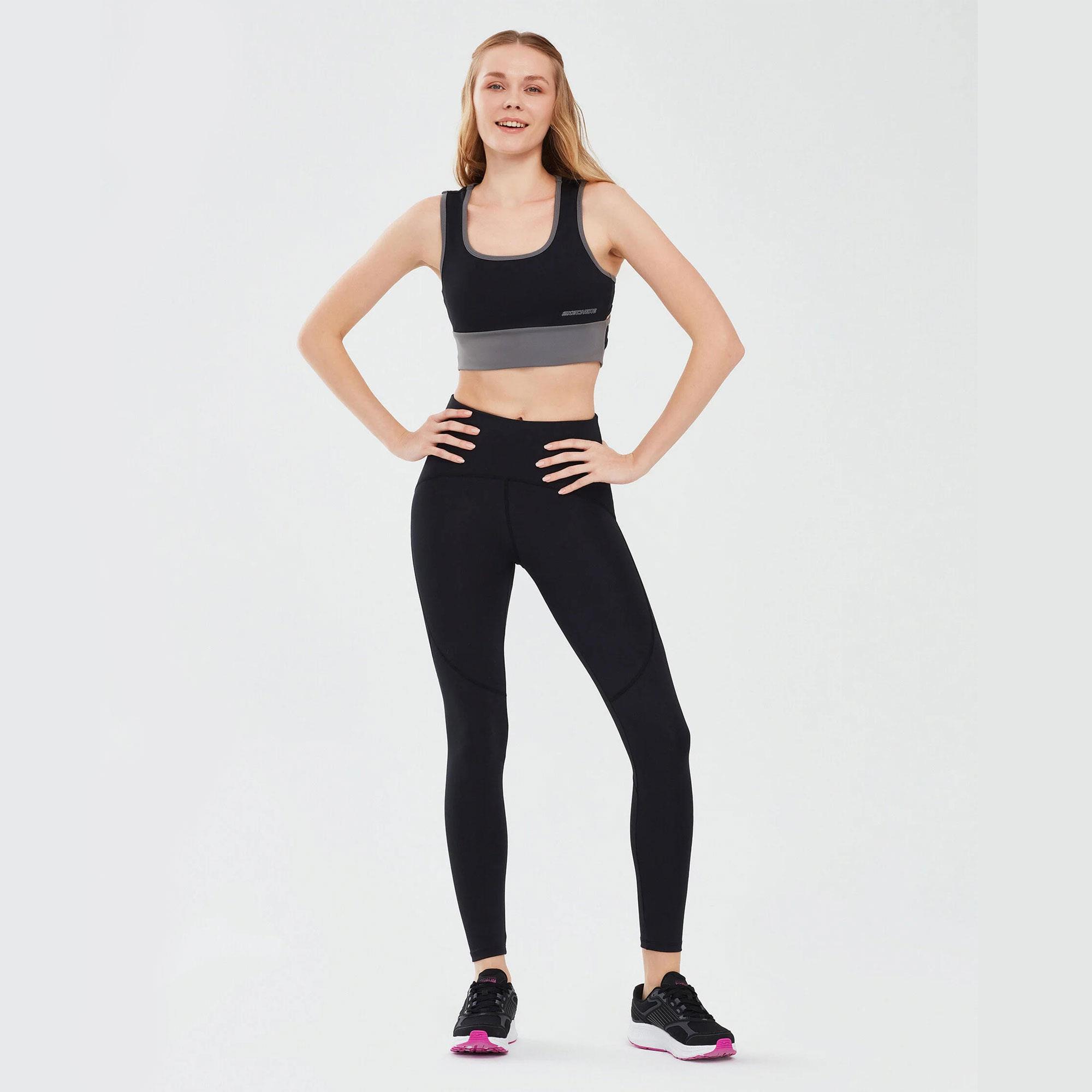 Performance Coll. W Mid Support Bra - SİYAH