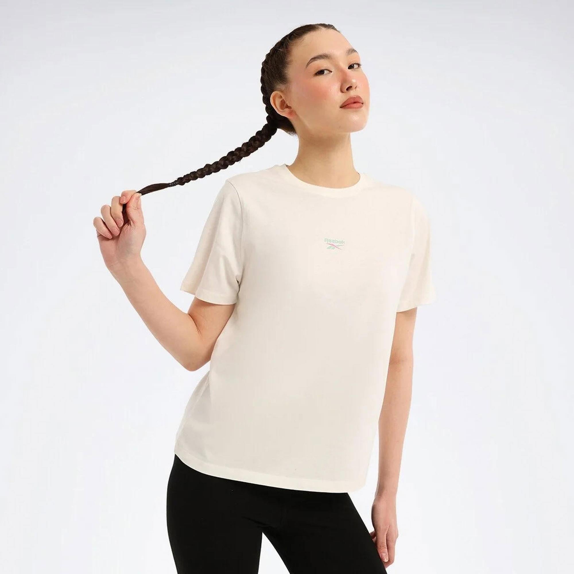 Reebok new ıd classıc kadın tşört - EKRU