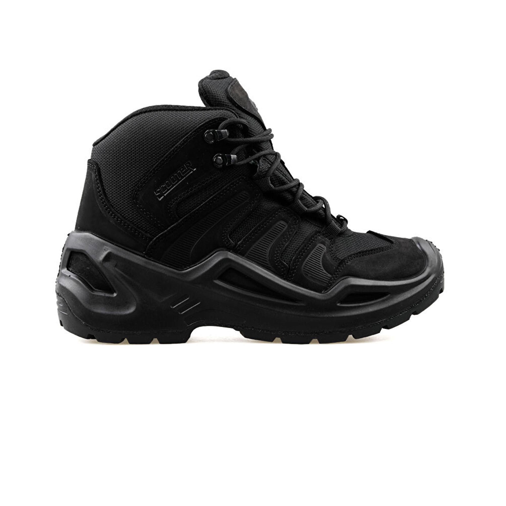 SCOOTER 3102 KADIN BOT - SİYAH(NUBUK)