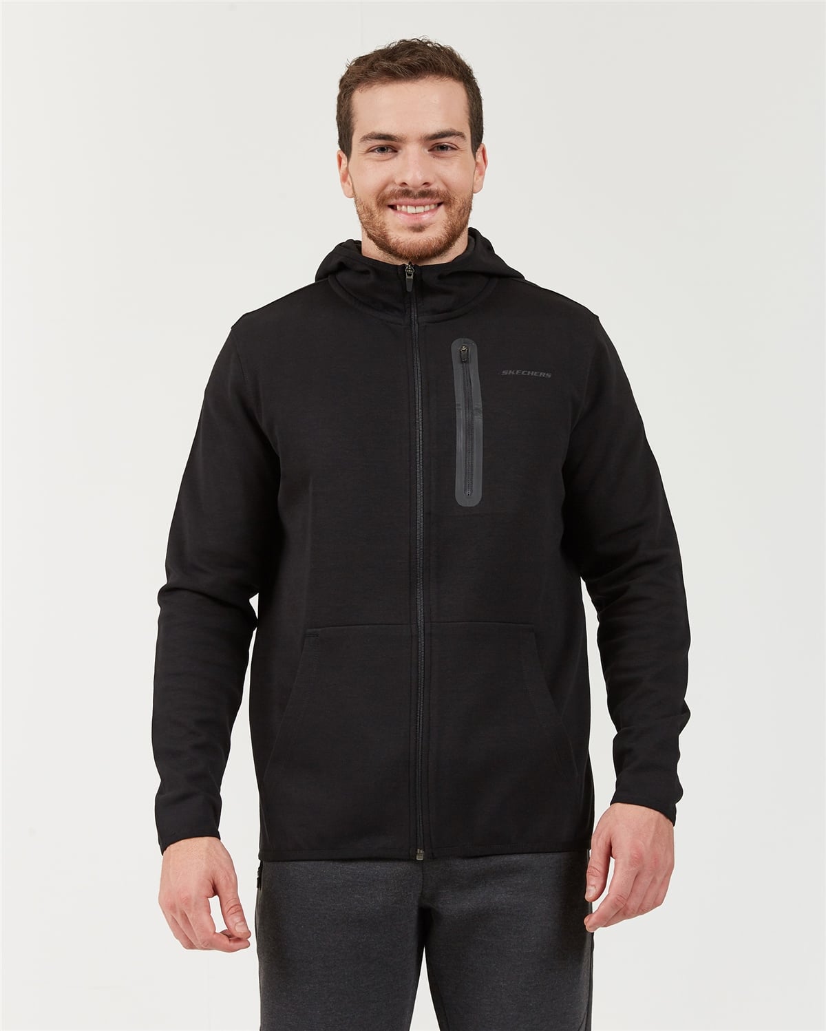 Skechers Lw Fleece M Logo Printed Hoodie Erkek Sweatshirt
