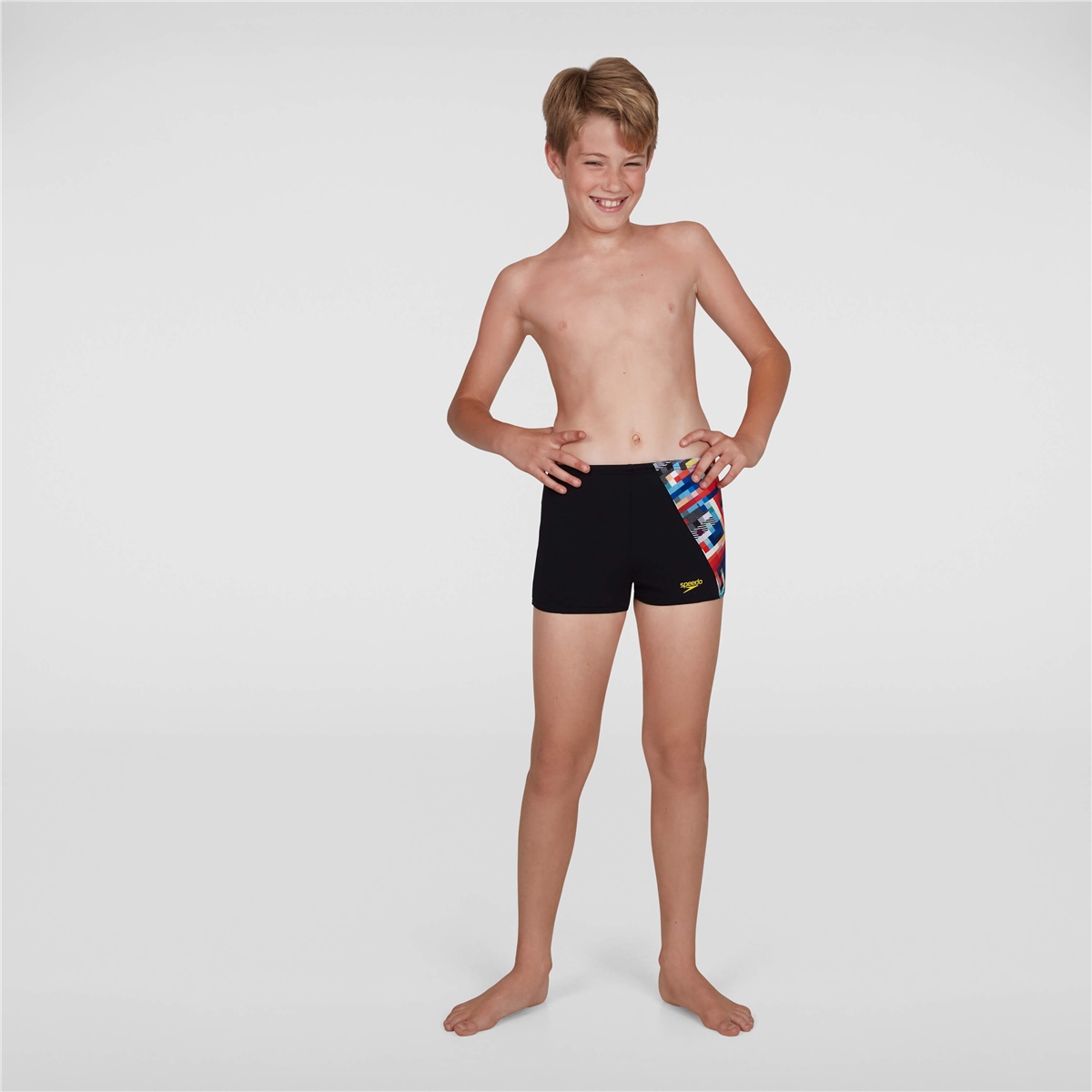 Speedo Junior GlitchCode Aquashort Çocuk Yüzücü Mayosu