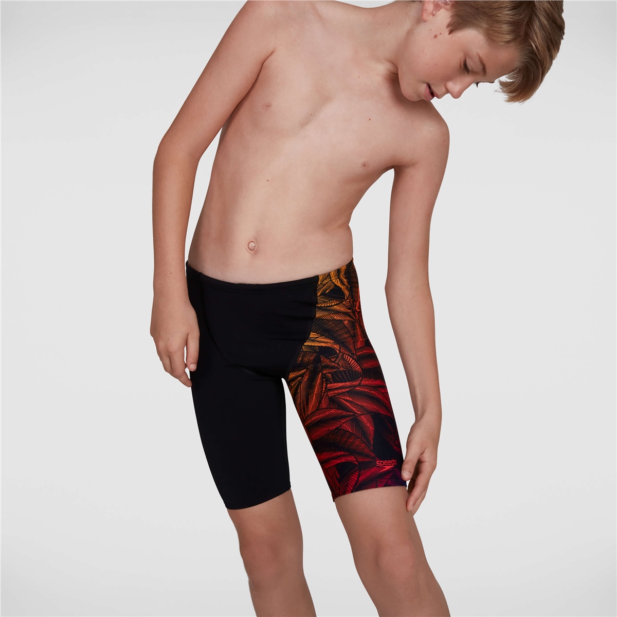 Speedo Junior JungleLizzard V Cut Jammer Çocuk Yüzücü Mayosu