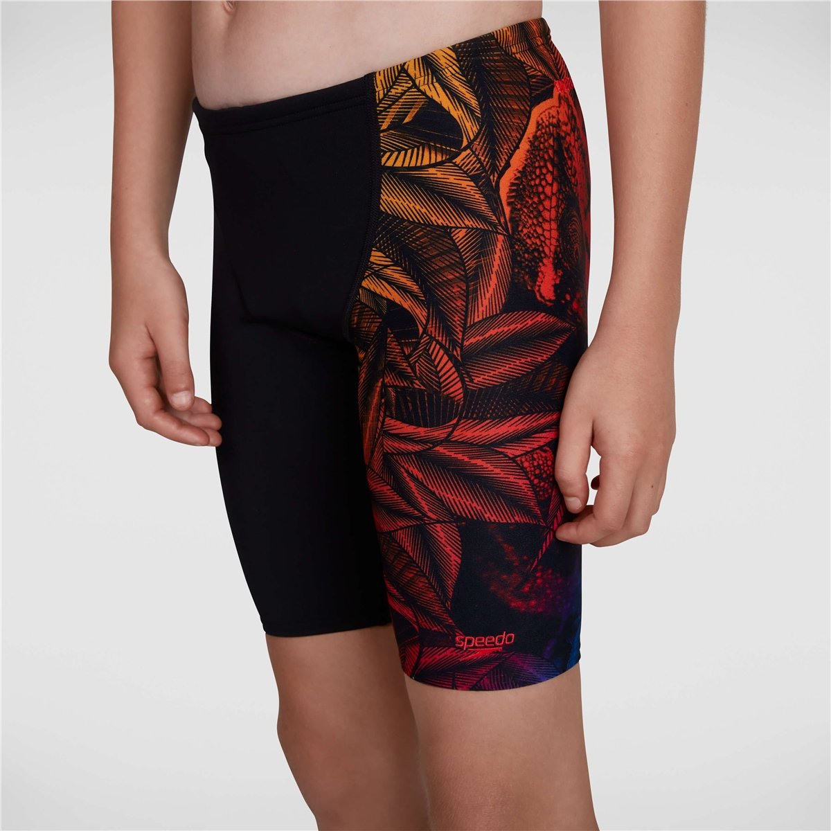 Speedo Junior JungleLizzard V Cut Jammer Çocuk Yüzücü Mayosu